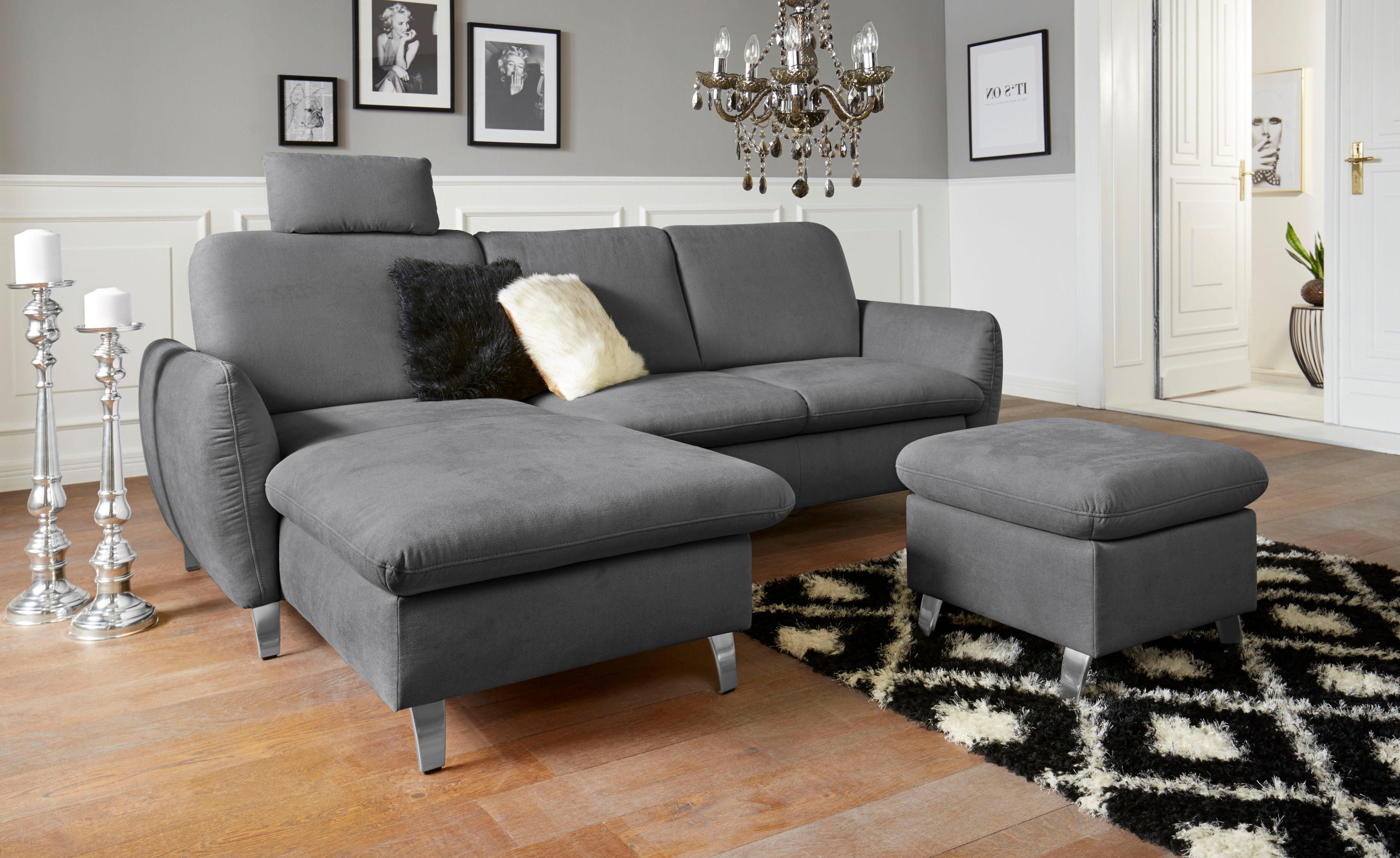 sit&more Hoekbank Daytona L-vorm met binnenvering, een hoofdsteun en naar keuze met slaapfunctie
