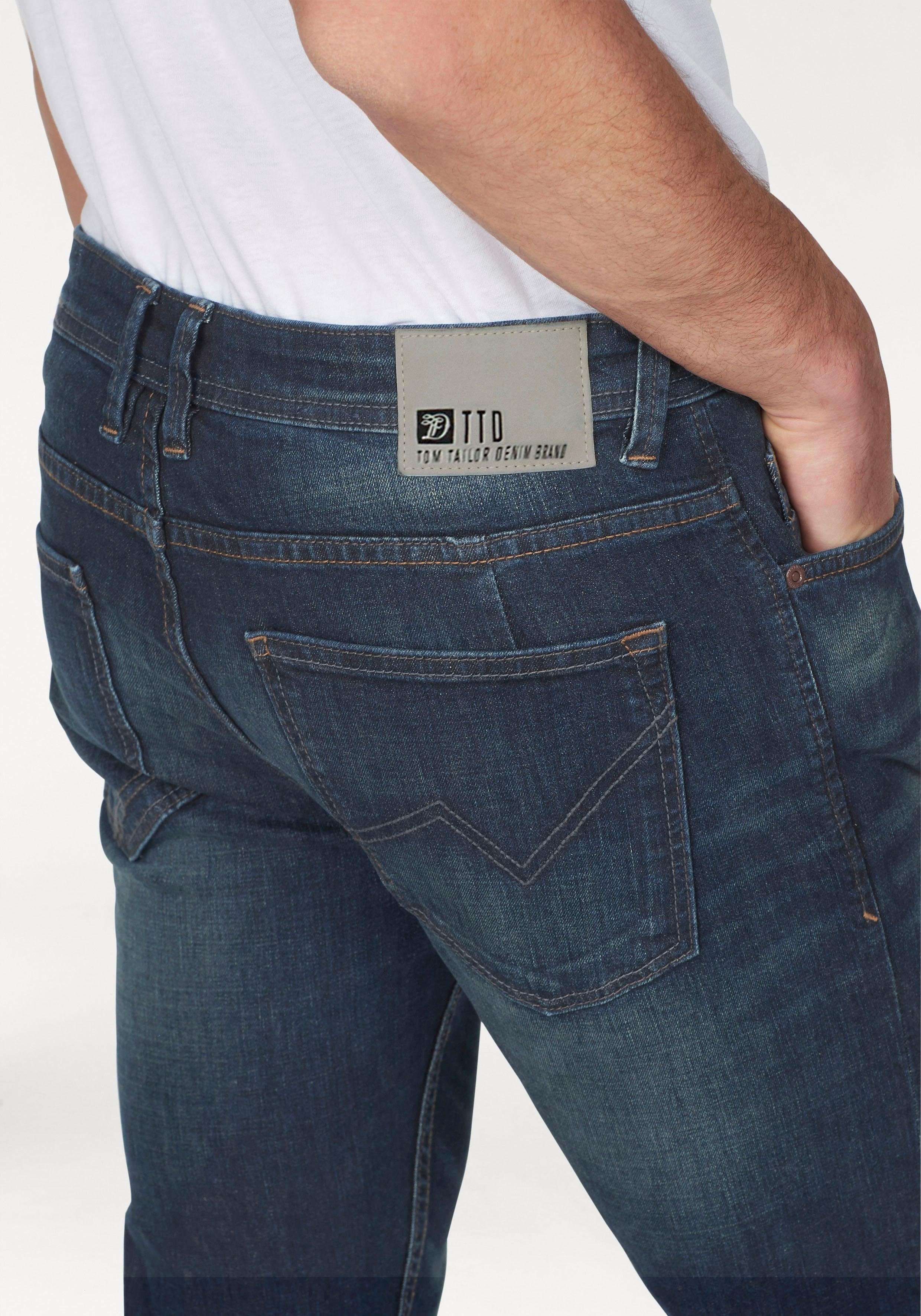 Tom Tailor Denim 5-pocket jeans PIERS met geruit patroon