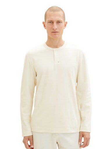 Tom Tailor Shirt met lange mouwen uit gestructureerde stof