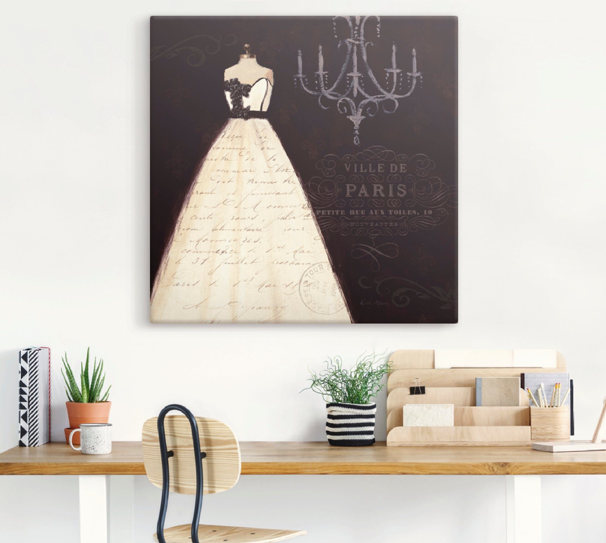 Artland Artprint op linnen Frans modelabel I gespannen op een spieraam