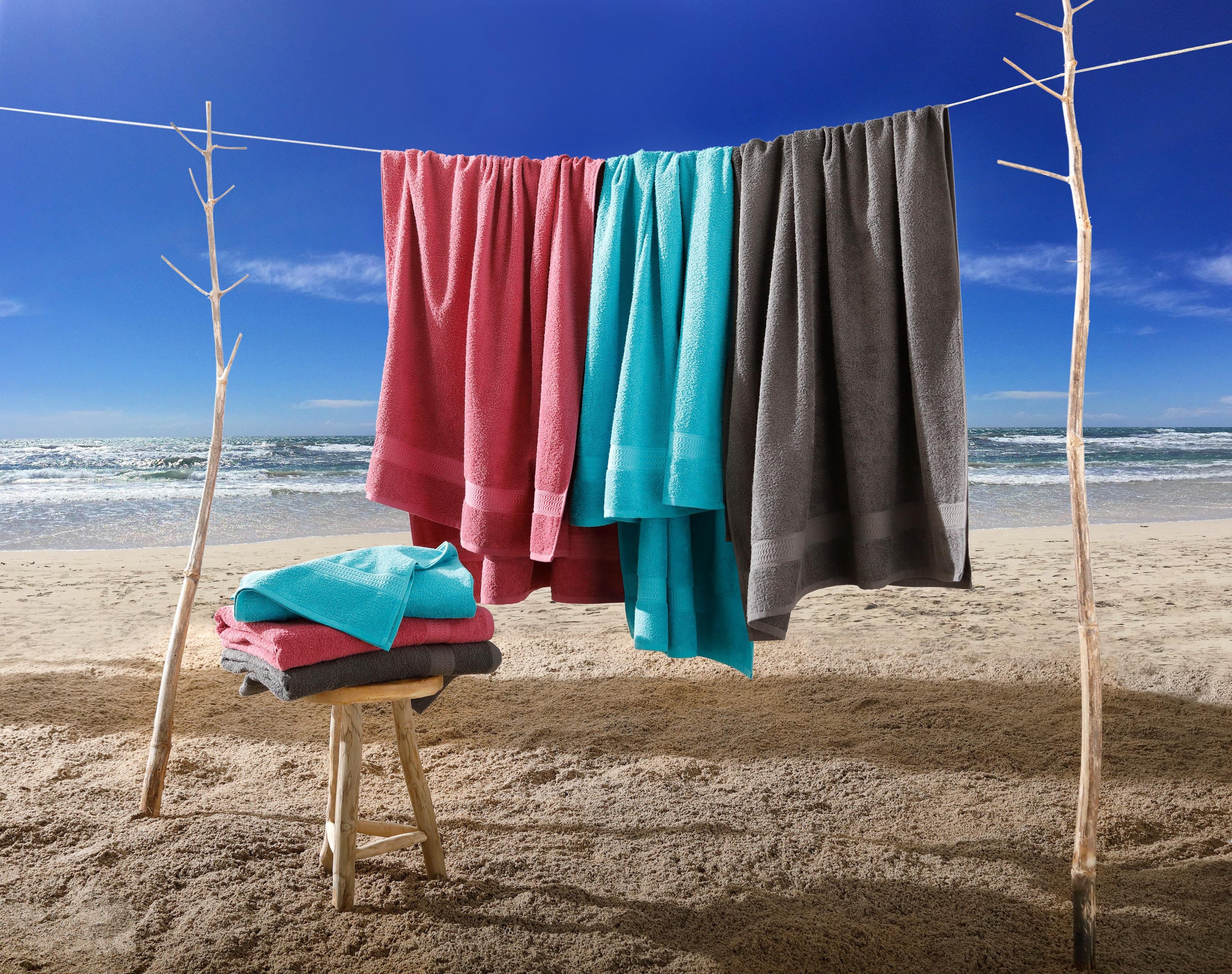 my home Strandlakens Juna, 2 strandhanddoeken 100x180, 100% katoen, set en als serie (2 stuks)