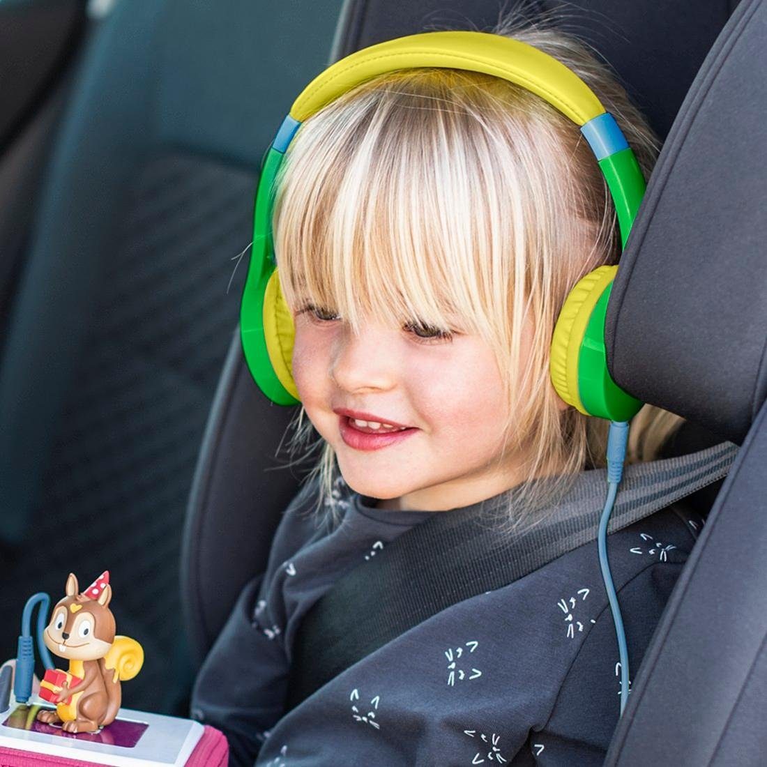 Hama Kinder koptelefoon Kindkoptelefoon met kabel (85 dB volume beperking, on-ear) Maat verstelbaar, geïntegreerde microfoon, Siri en Google Assistant