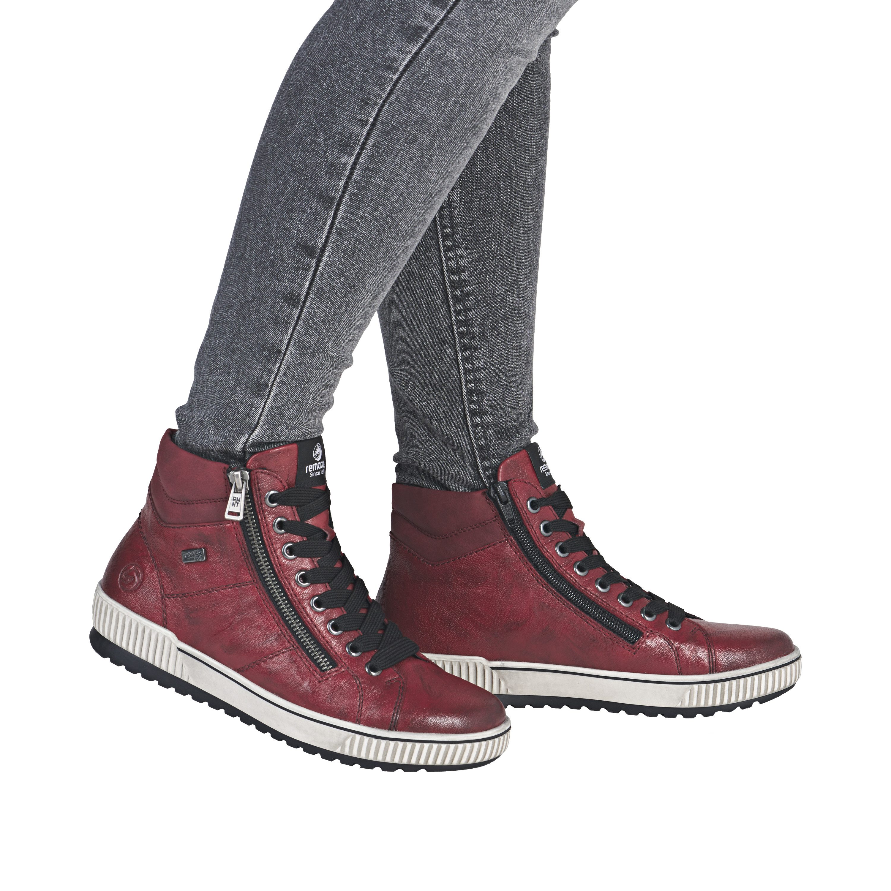 Remonte Veterschoenen platform, lace-up ankle boots, boots in crash look
