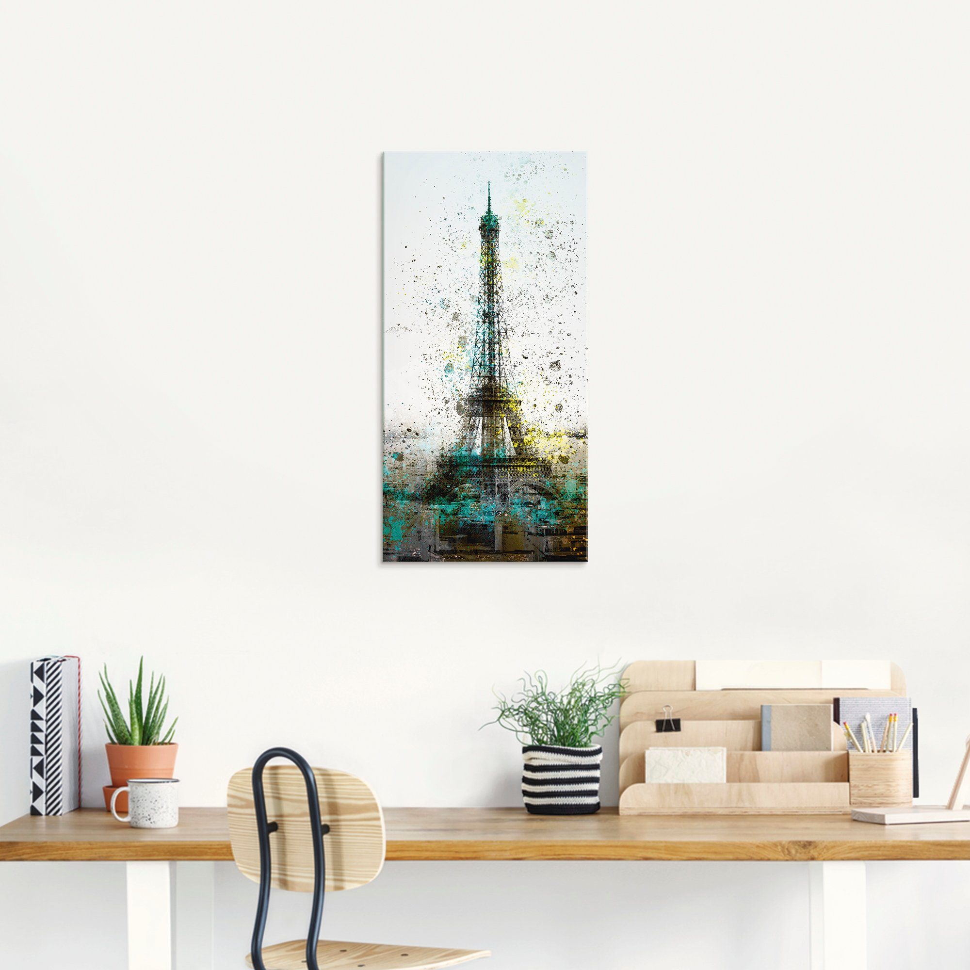 Artland Print op glas Parijs Eiffeltoren I in verschillende maten