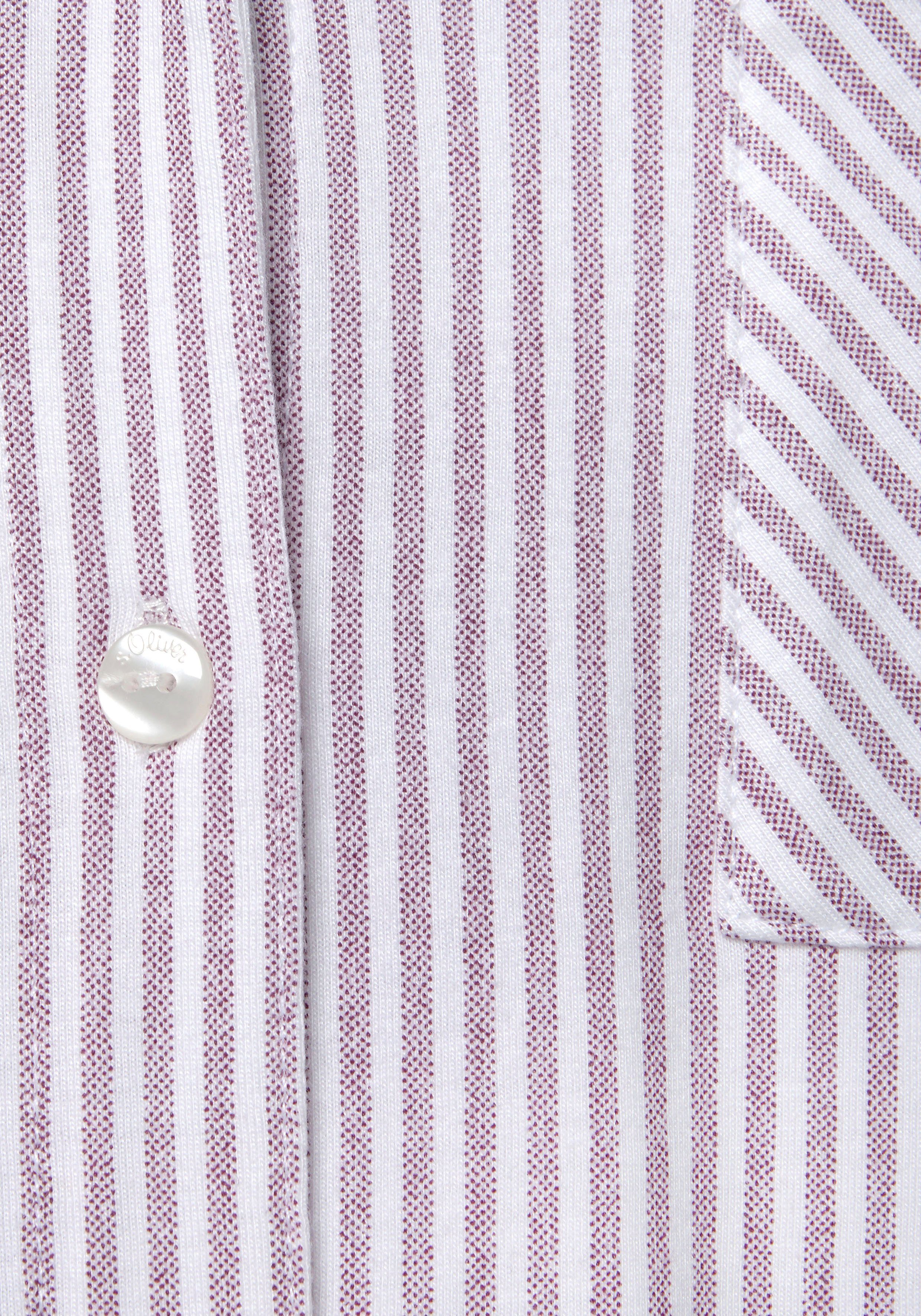 s.Oliver RED LABEL Beachwear Pyjama top met opgestikte borstzak