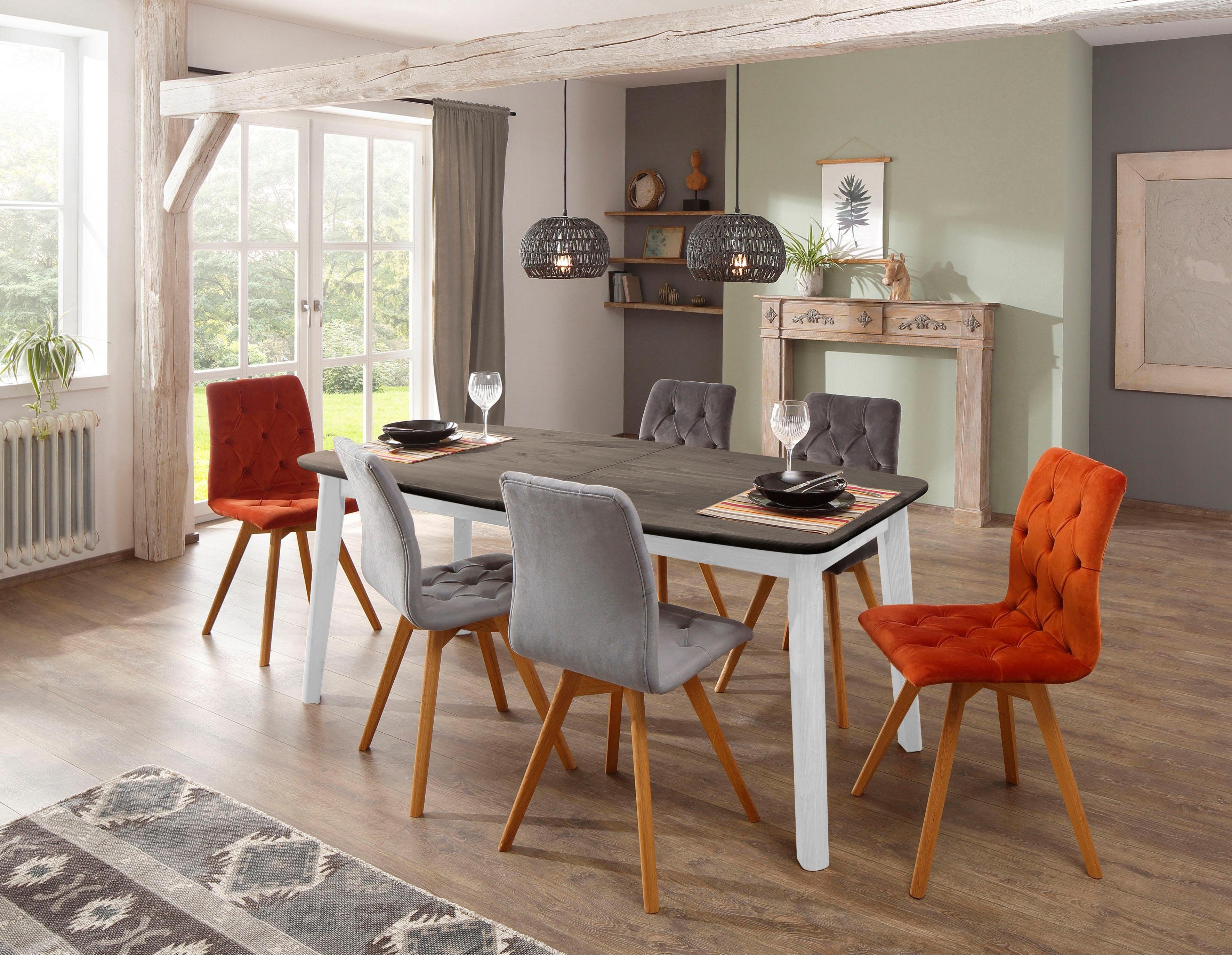 Home affaire Eettafel PALERMO met uittrekfunctie, van massief hout, fsc® gecertificeerd