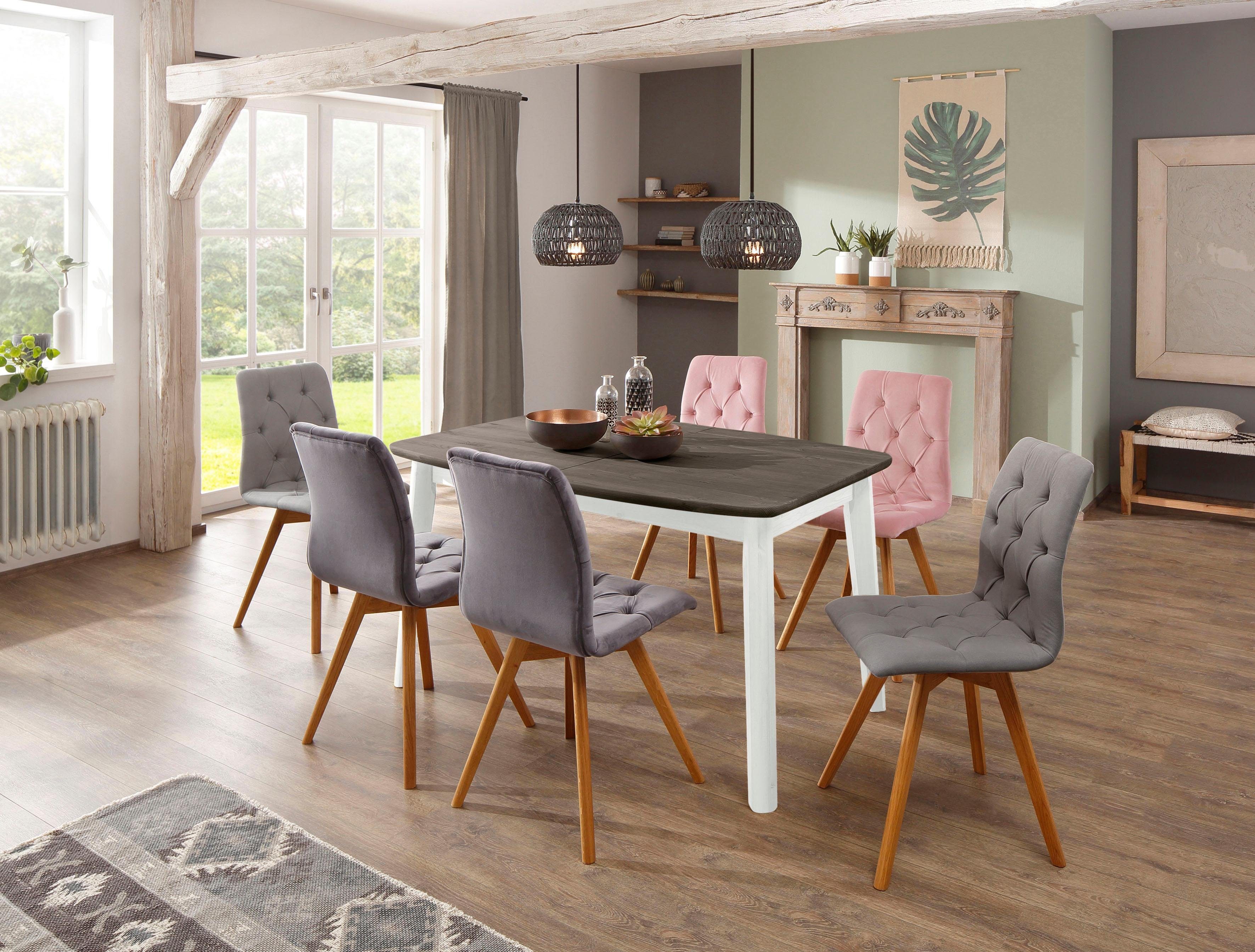 Home affaire Eettafel PALERMO met uittrekfunctie, van massief hout, fsc® gecertificeerd