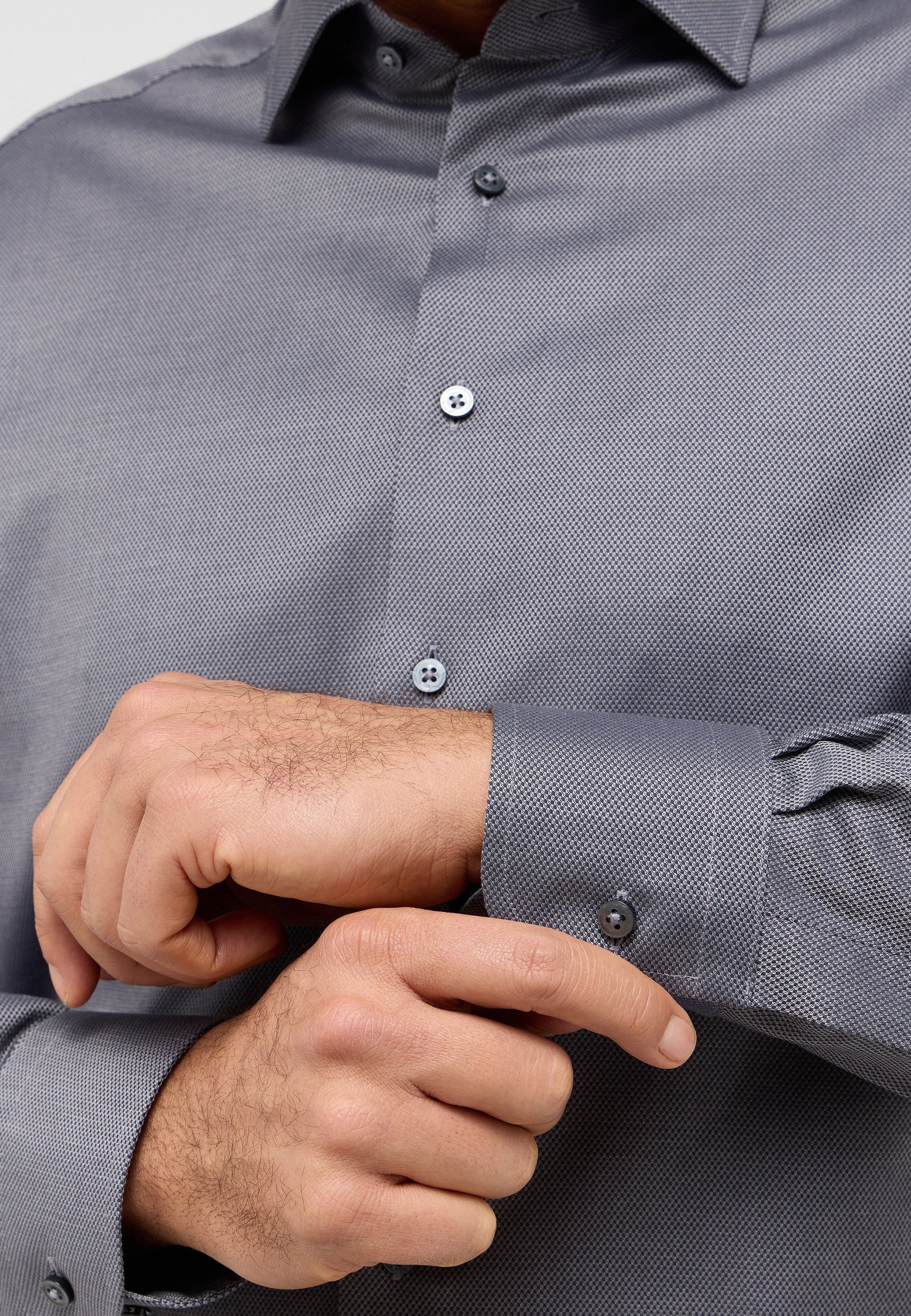 Eterna Overhemd met lange mouwen MODERN FIT NON IRON (strijkvrij)