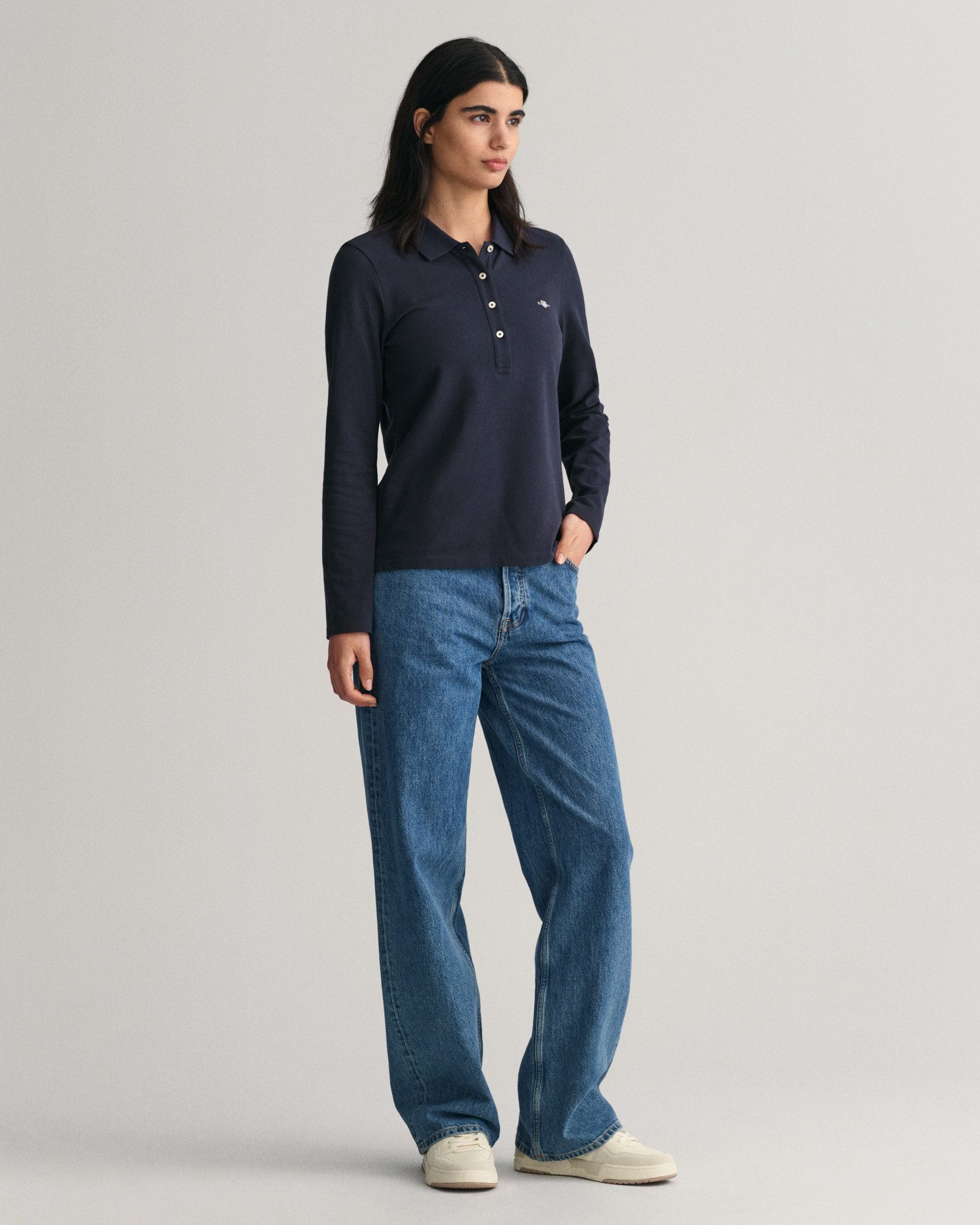 Gant Poloshirt met lange mouwen SLIM SHIELD LS PIQUE POLO