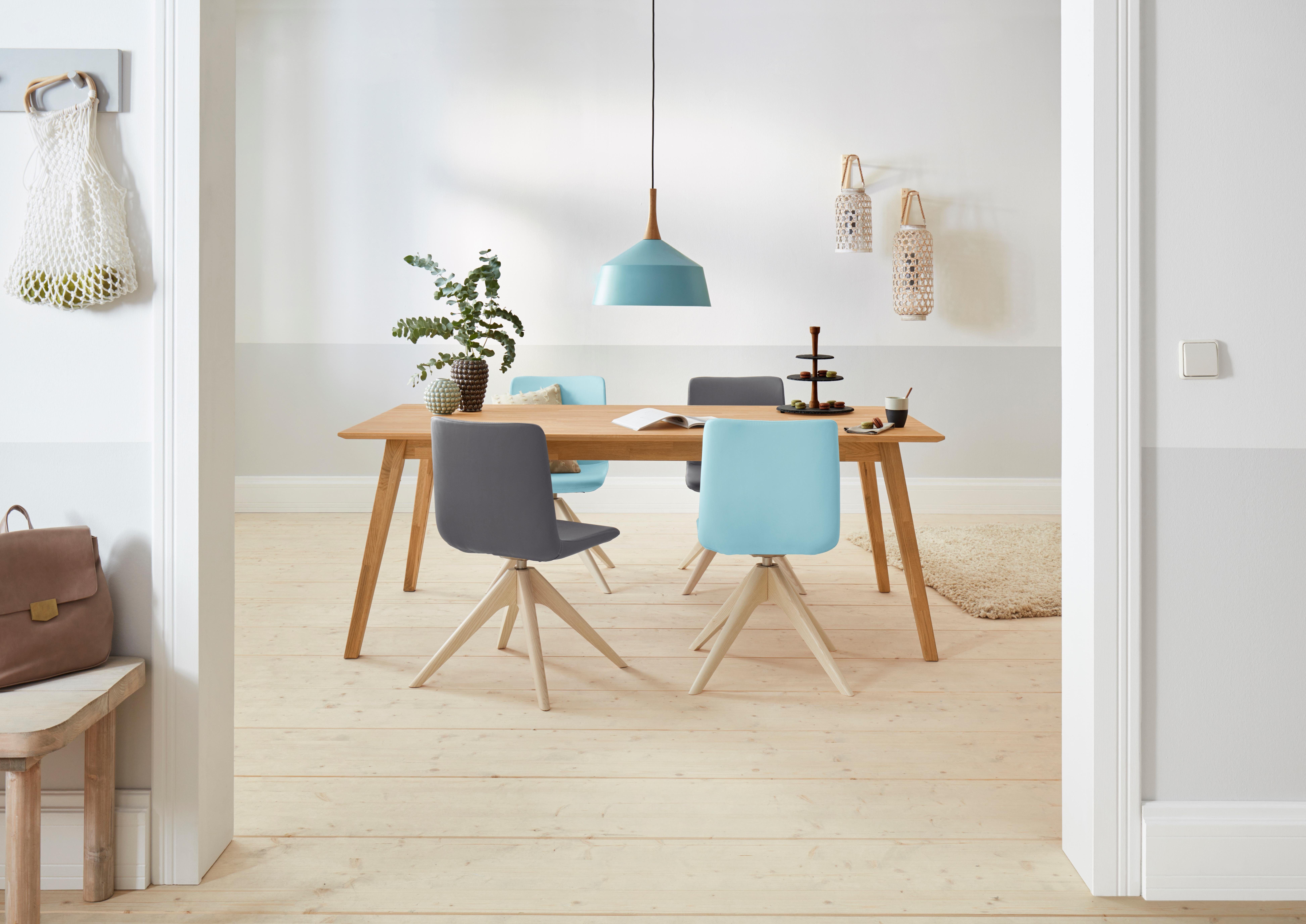 andas Eettafel Lake Massief eiken, breedte 150 cm, uit te breiden met insteekbladen