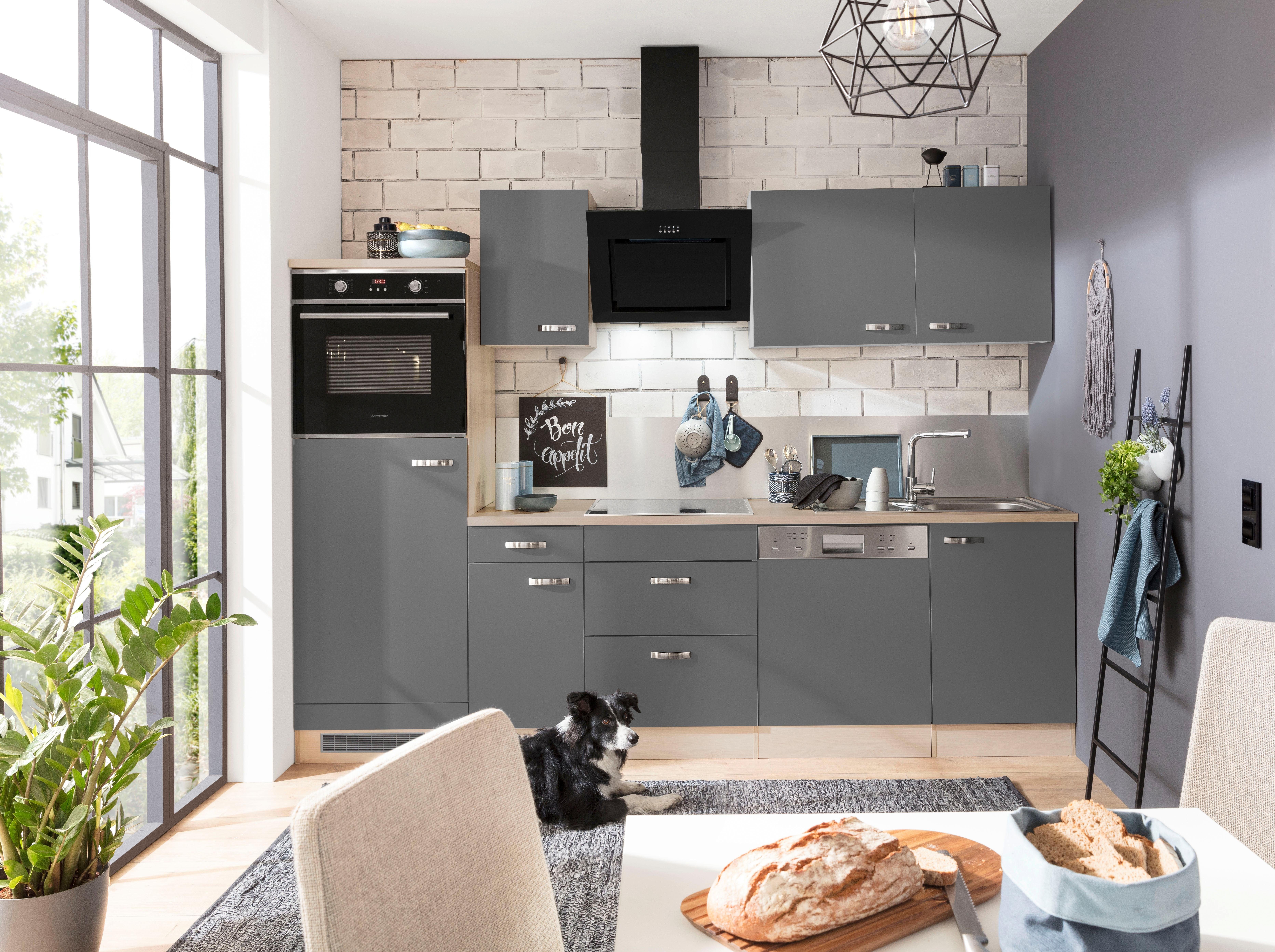 OPTIFIT Keukenblok Faro Breedte 270 cm, optioneel met elektrische apparaten, met werkblad