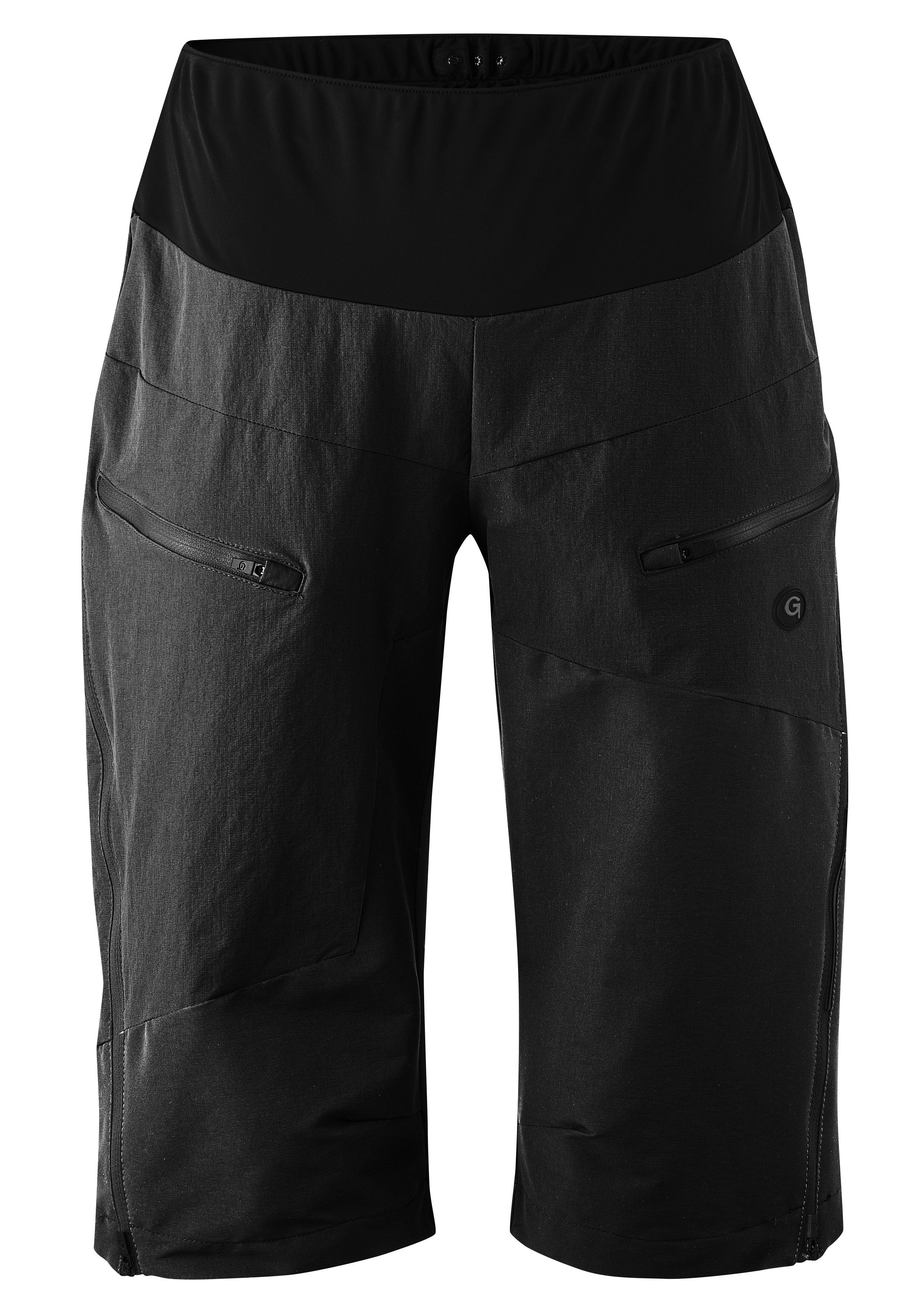 Gonso Fietsbroekje LOMASO Heren fiets-short, MTB fietspants met zitkussen, flexibele taille dames broeken maat 36 zwart