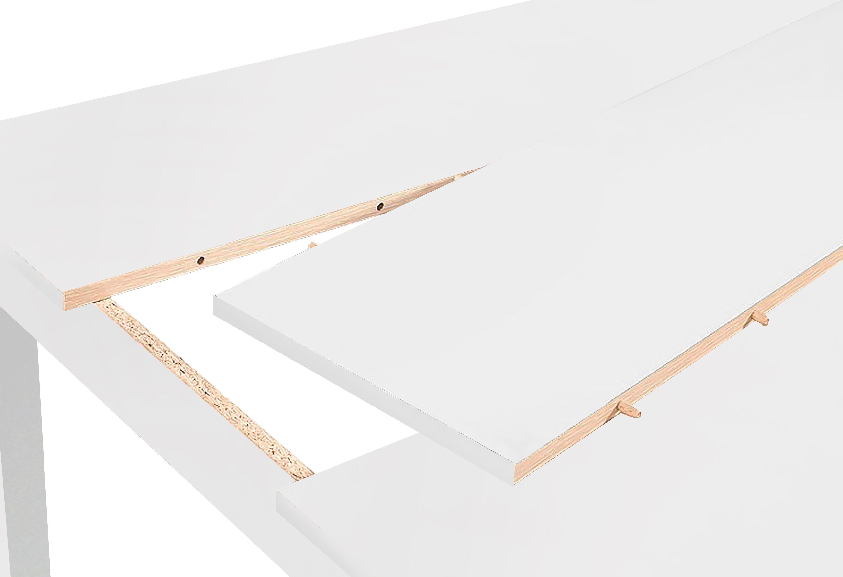 byLIVING Eettafel Nori Breedte 120, 140 of 160 cm, middelste blad keerbaar