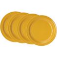 waca ontbijtbordje melamine, 19,5 cm (4 stuks) geel