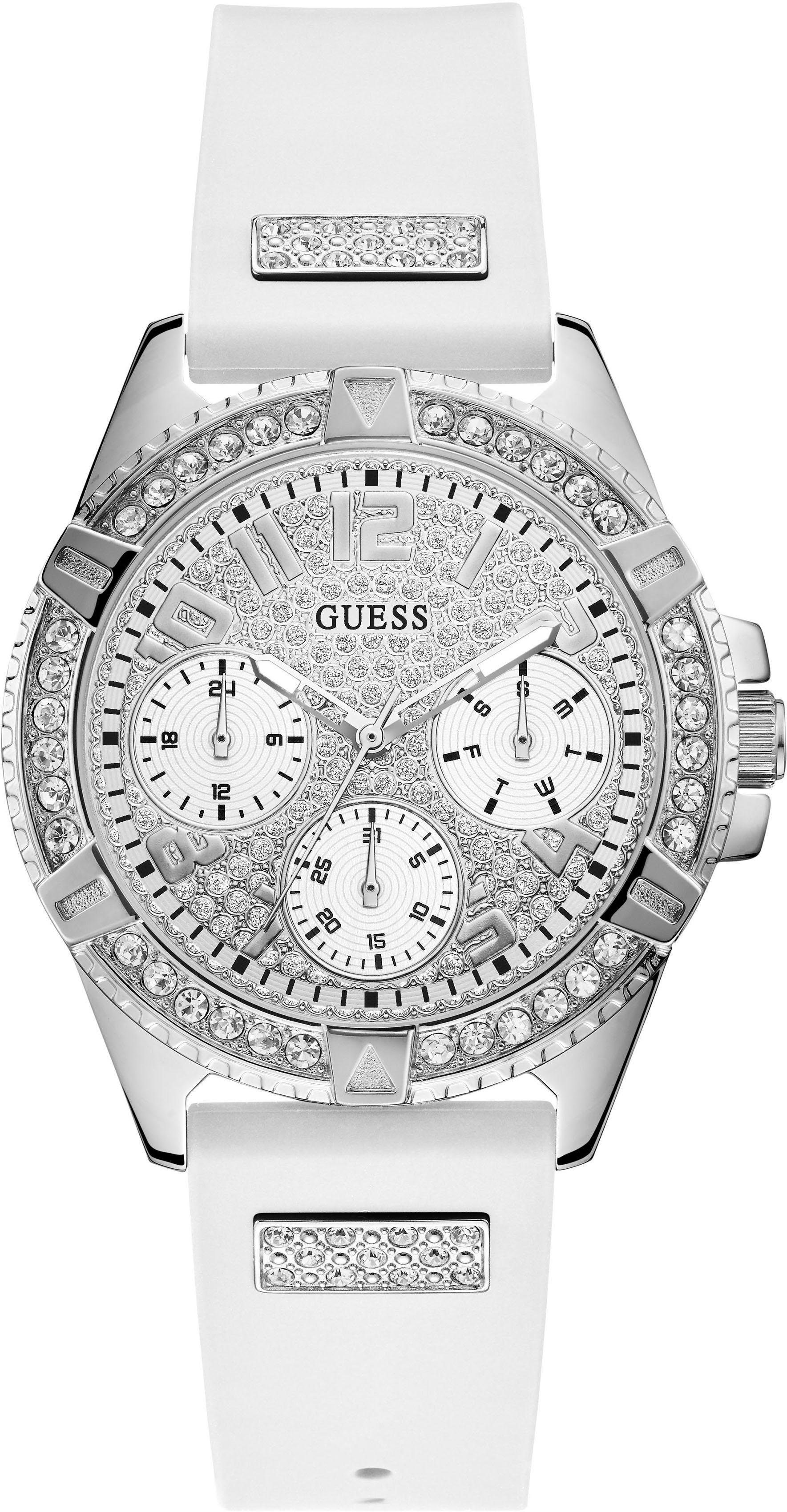 Guess Multifunctioneel horloge LADY FRONTIER Horloge, quartzhorloge, dameshorloge, analoog, stalen armband