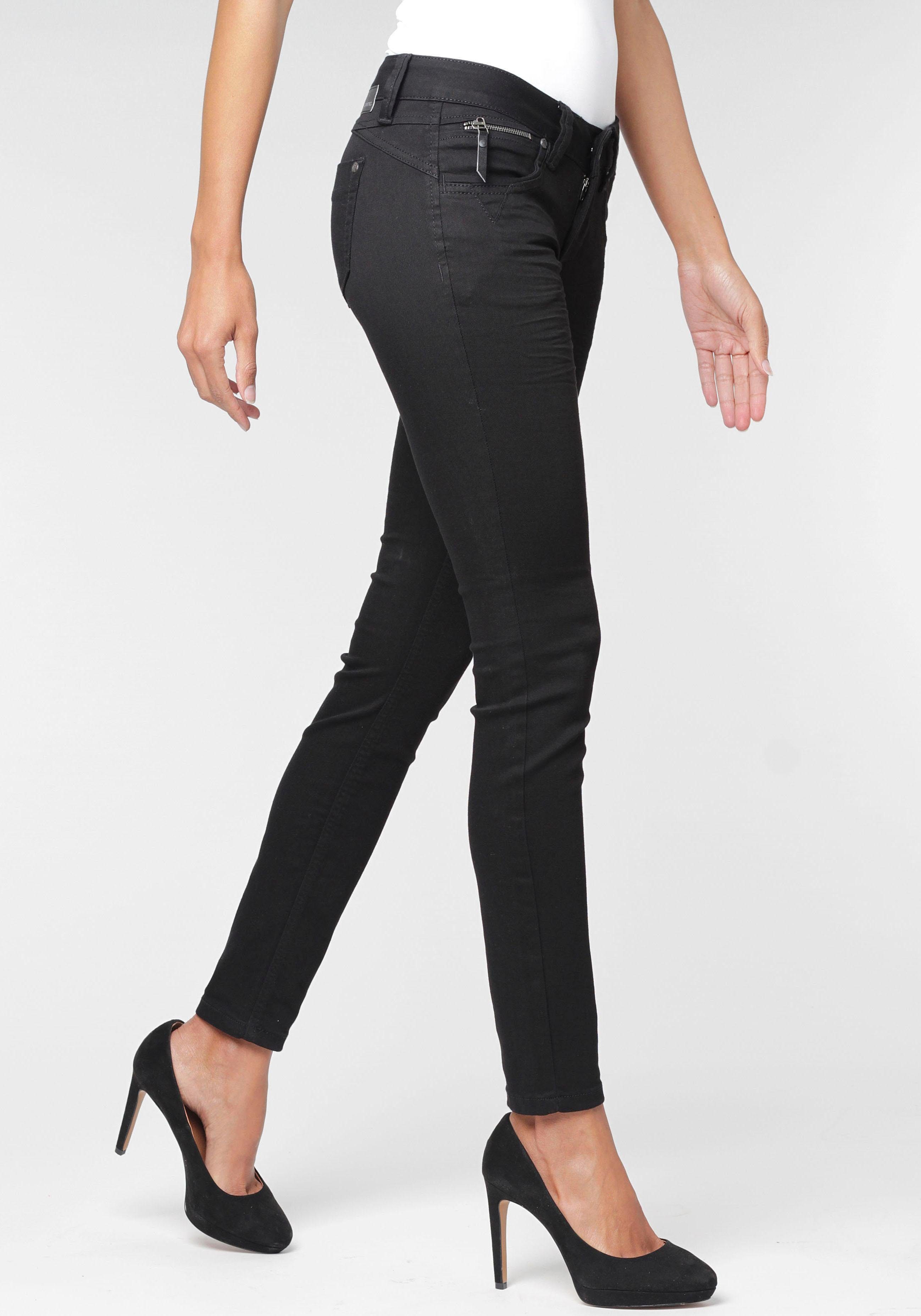 GANG Skinny fit jeans 94NIKITA met een rit-detail aan de kleingeldzakje