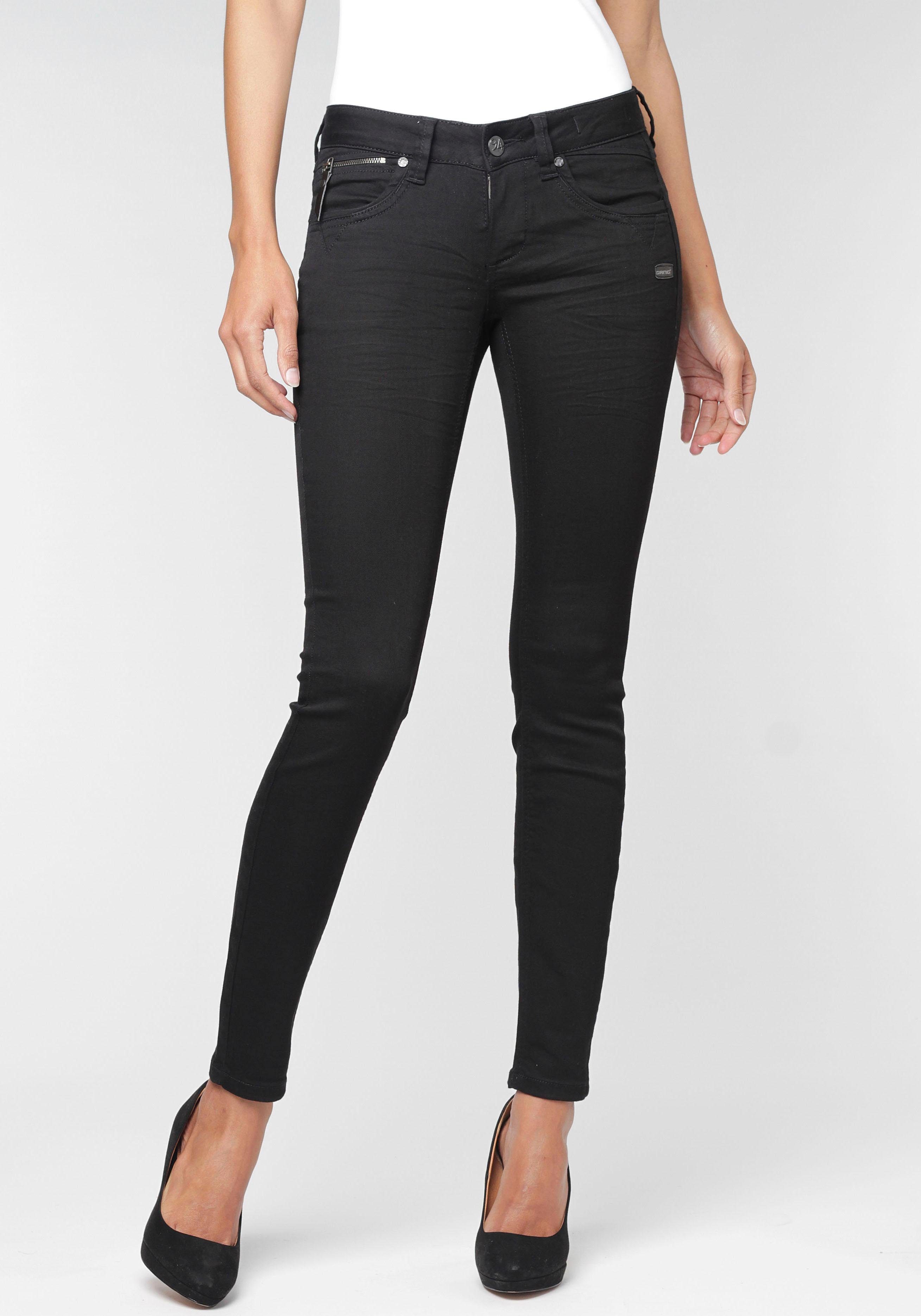 GANG Skinny fit jeans 94NIKITA met een rit-detail aan de kleingeldzakje
