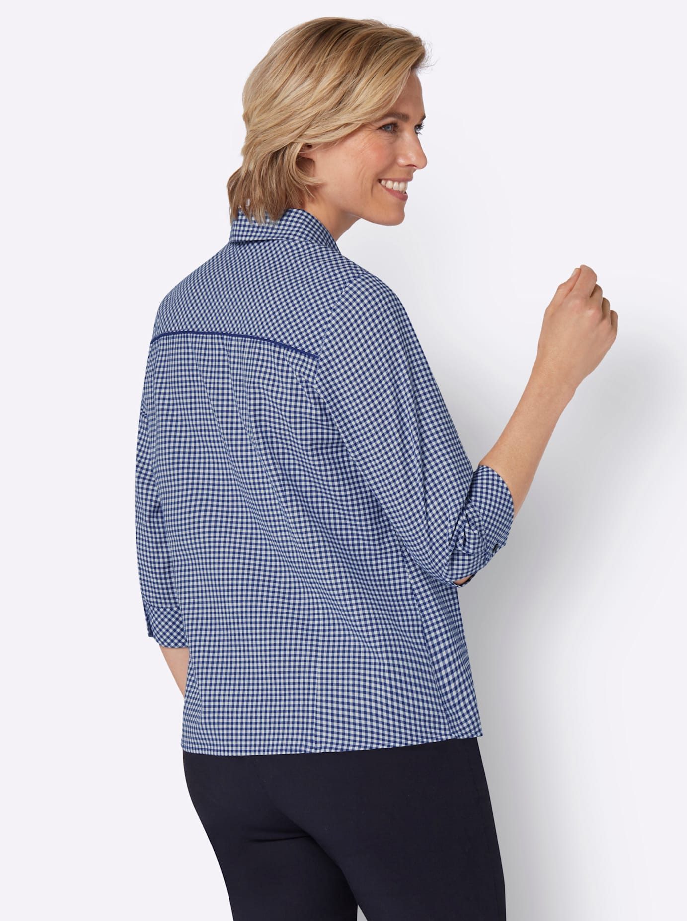 Classic Basics Geruite blouse