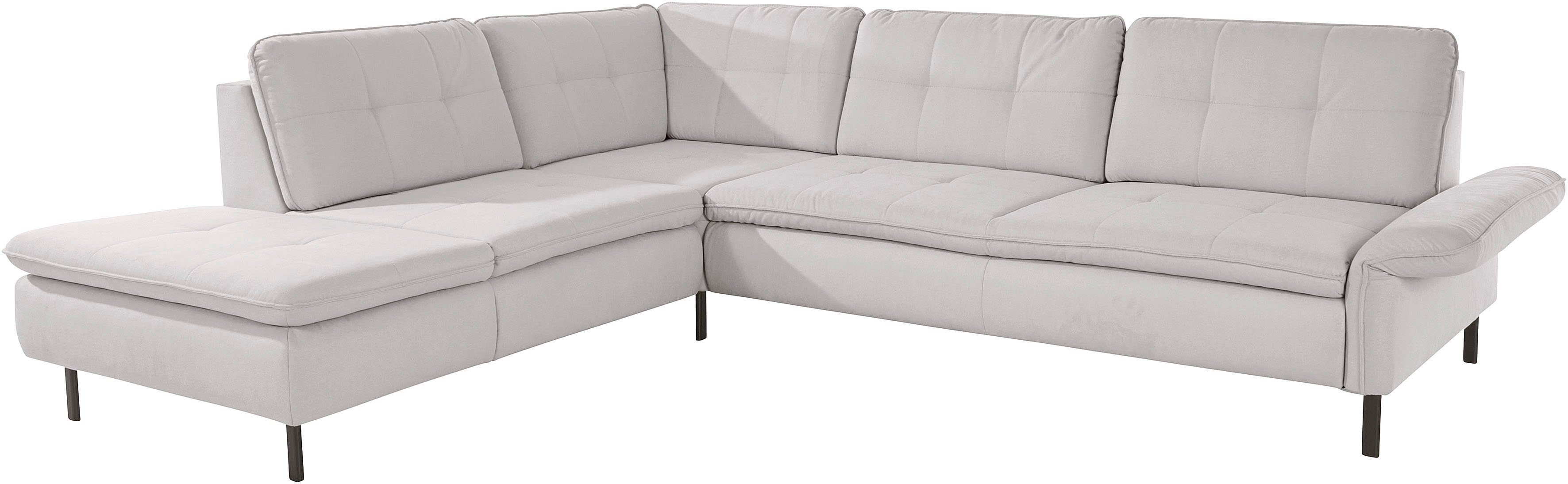 INOSIGN Hoekbank Birkholm L-vorm Verstelbare armleuningen, ook in Easy Clean bekleding - met water te reinigen