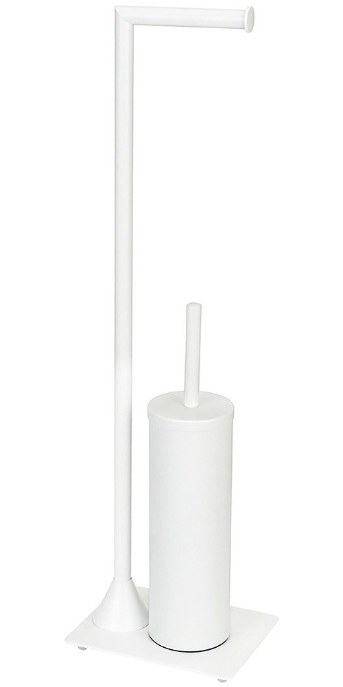 WENKO Toiletset Model Hella Standset van staal, toiletpapierhouder en WC-borstelhouder