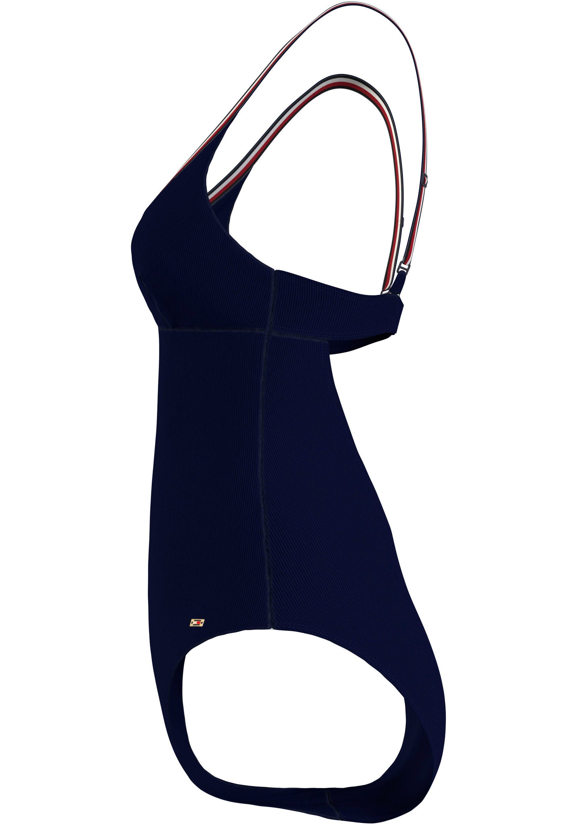 Tommy Hilfiger Swimwear Badpak TRIANGLE ONE PIECE RP met contrastkleurige randen