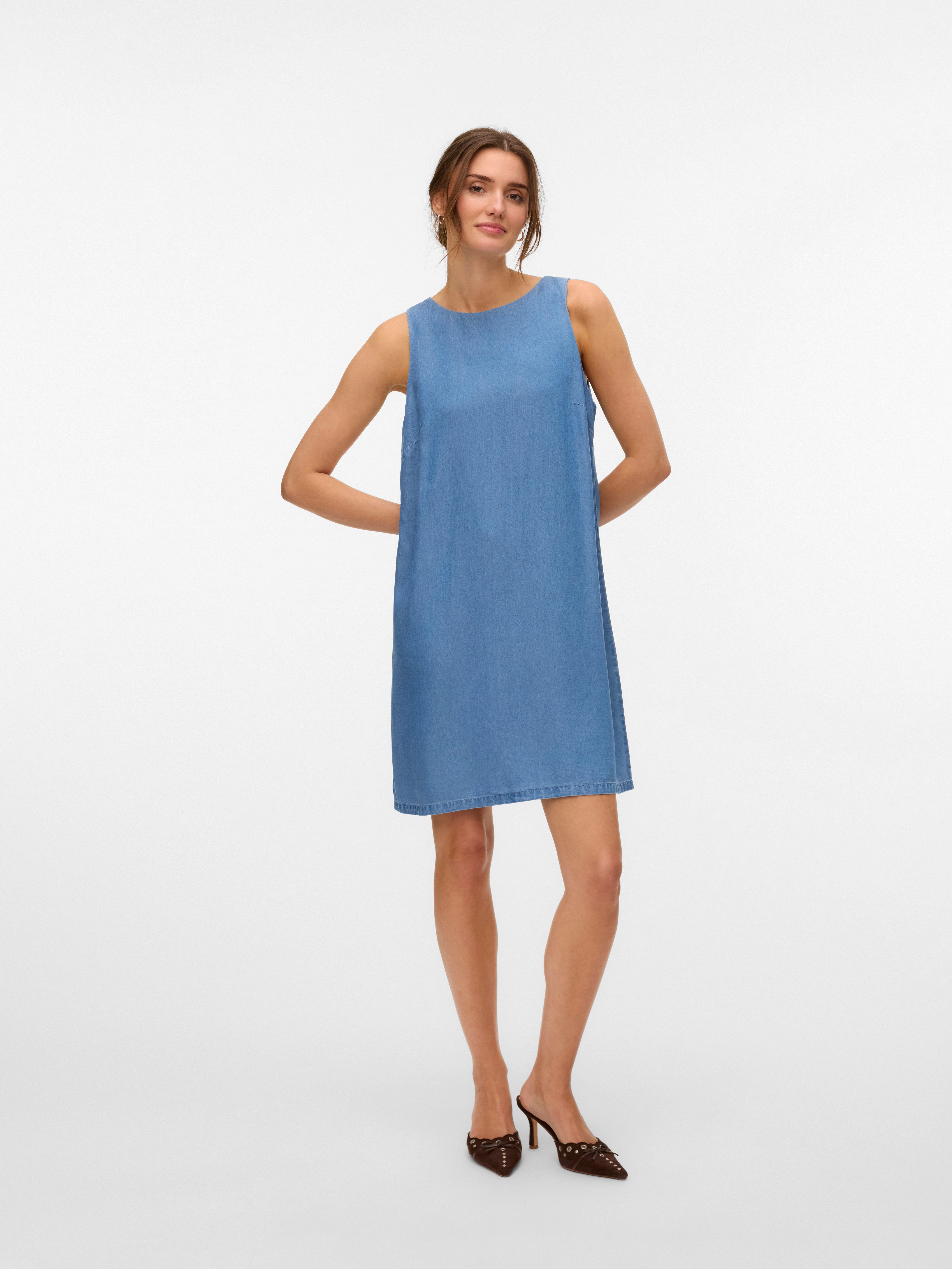 Vero Moda Maxi-jurk VMFLEUR SL SHORT TENCEL DRESS GA