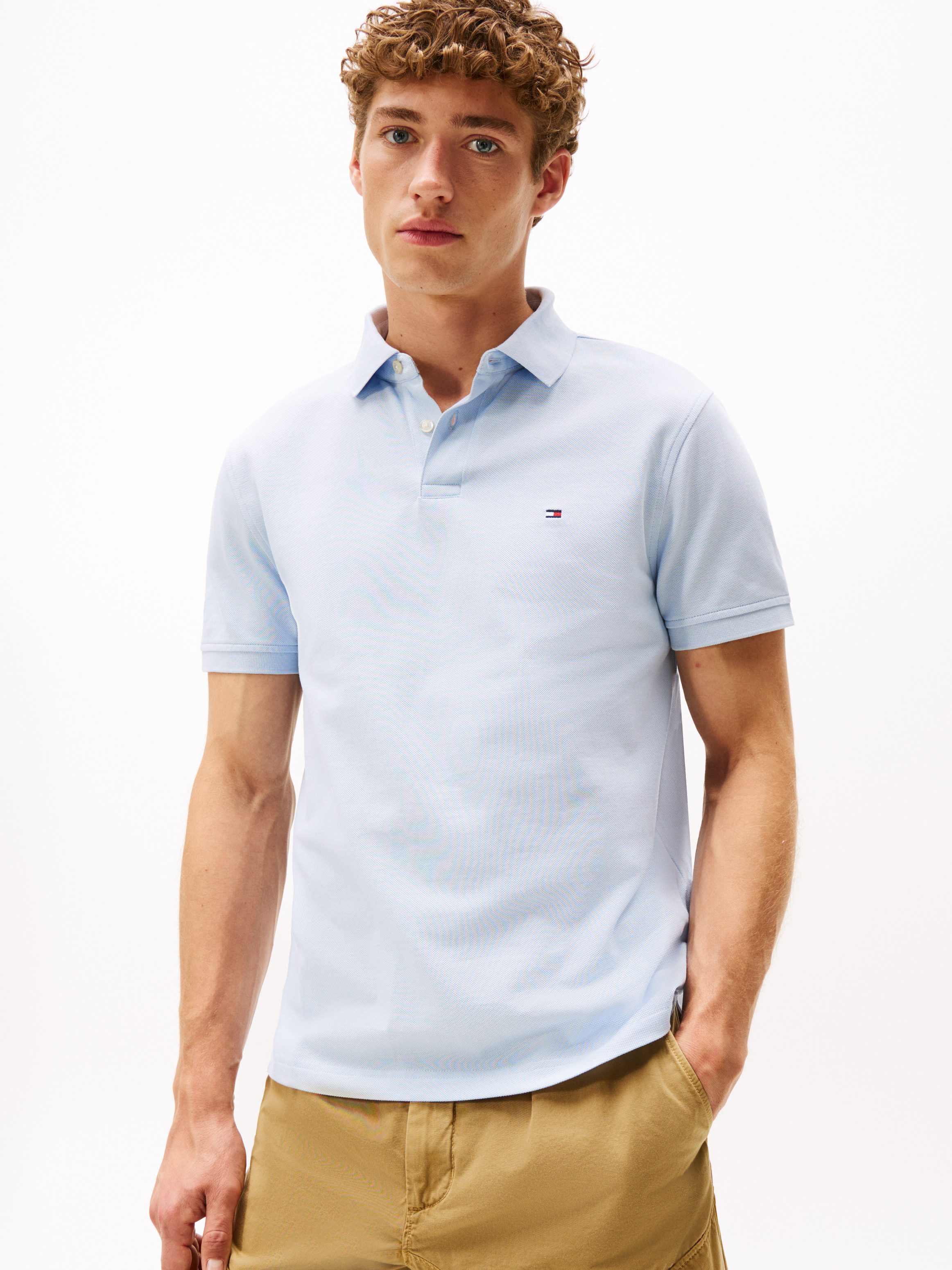 Tommy Hilfiger Poloshirt 1985 REGULAR POLO met contraststrepen en knoopsluiting