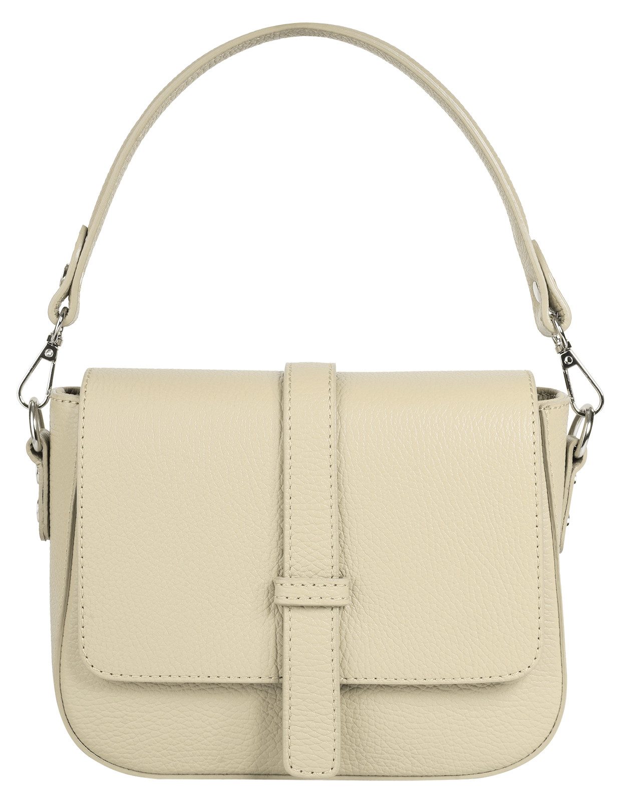 Samantha Look Schoudertas echt leer, made in italy dames tassen maat Onesize beige