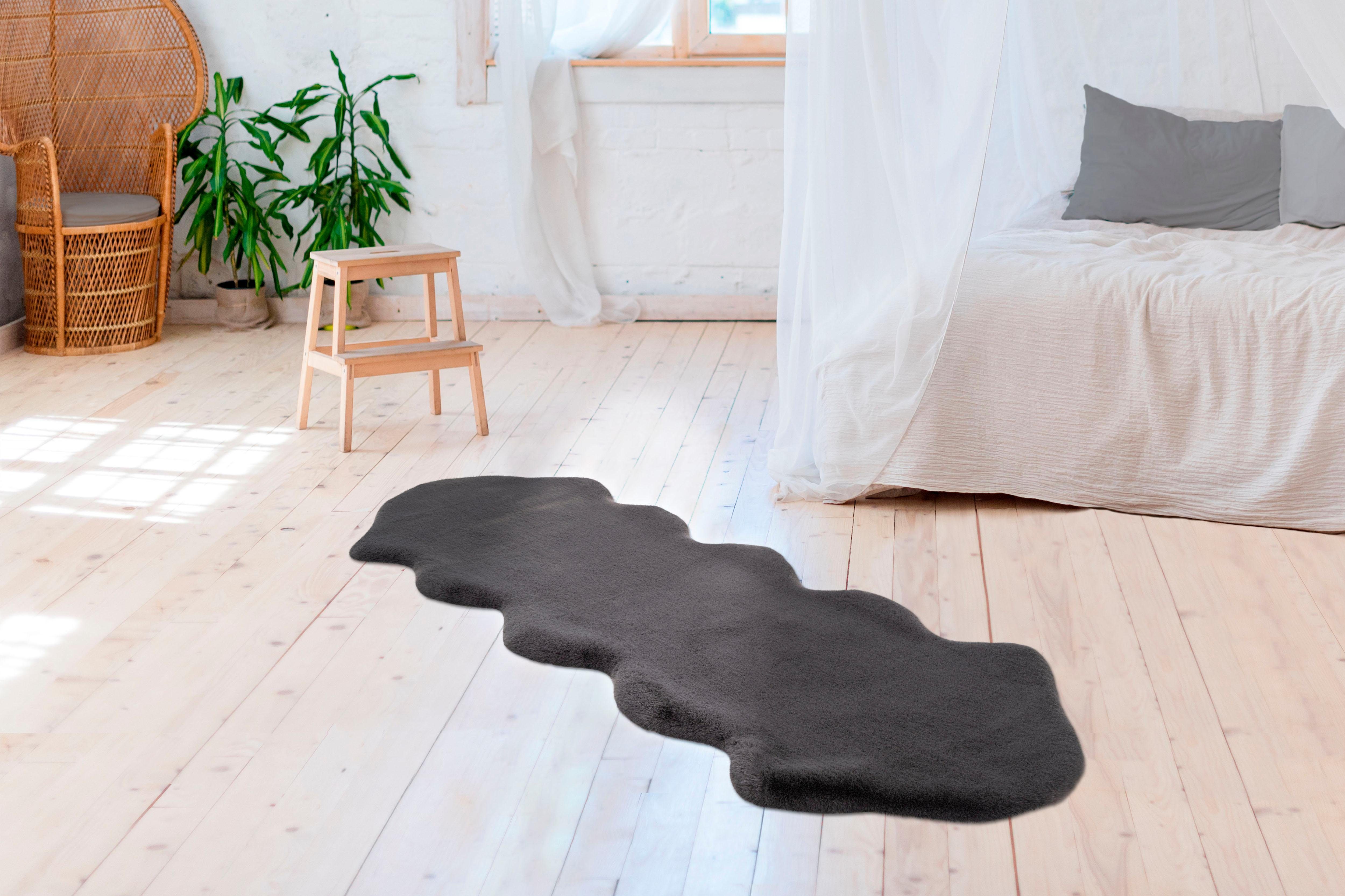 aRTE ESPINA Vachtvloerkleed Rabbit 300 Imitatiebont, konijnenbont-gevoel, superzacht, ideaal als slaapkamerkleed