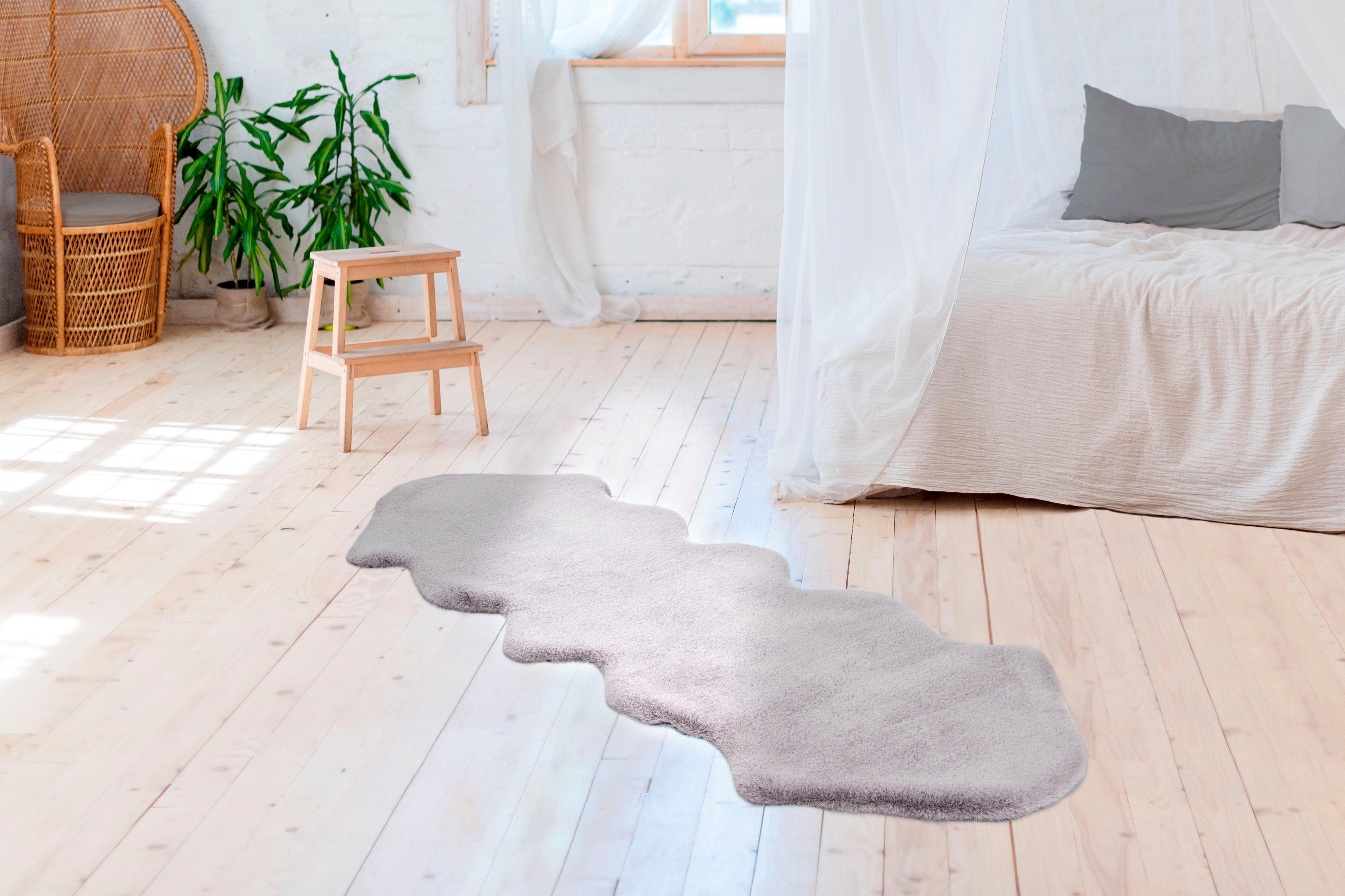 aRTE ESPINA Vachtvloerkleed Rabbit 300 Imitatiebont, konijnenbont-gevoel, superzacht, ideaal als slaapkamerkleed
