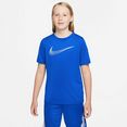 nike t-shirt dri-fit big kids' (boys') short-sleeve training top blauw