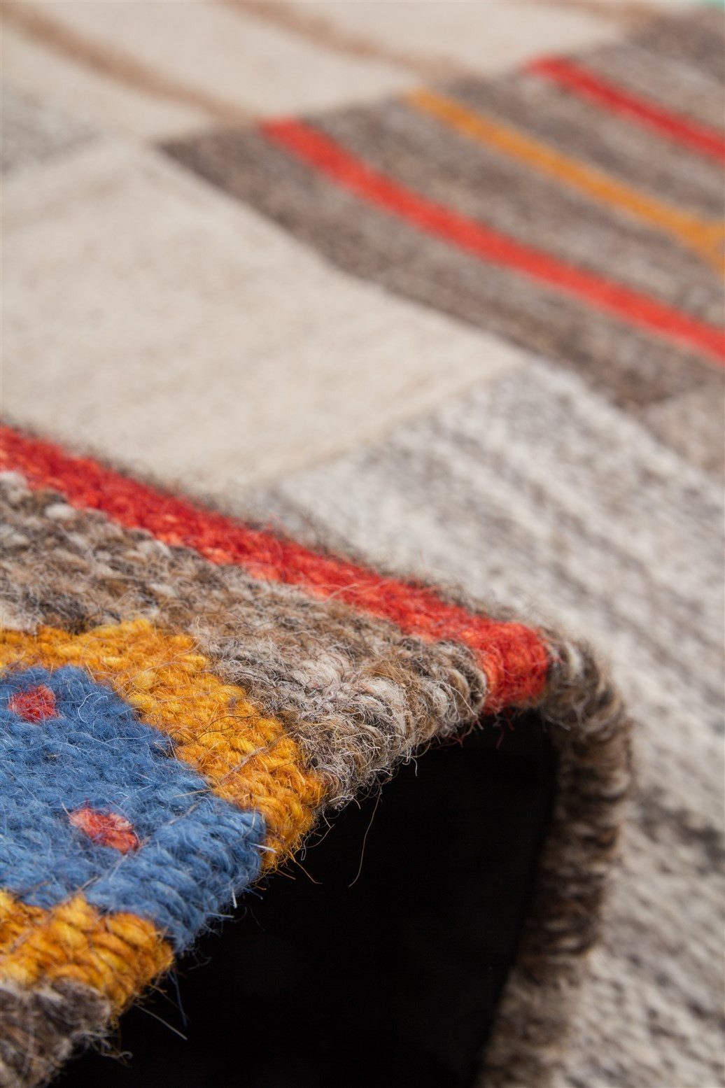 Kayoom Vloerkleed Radical 220 Handgeweven jacquard-kilim, hoogwaardige materiaalcombinatie