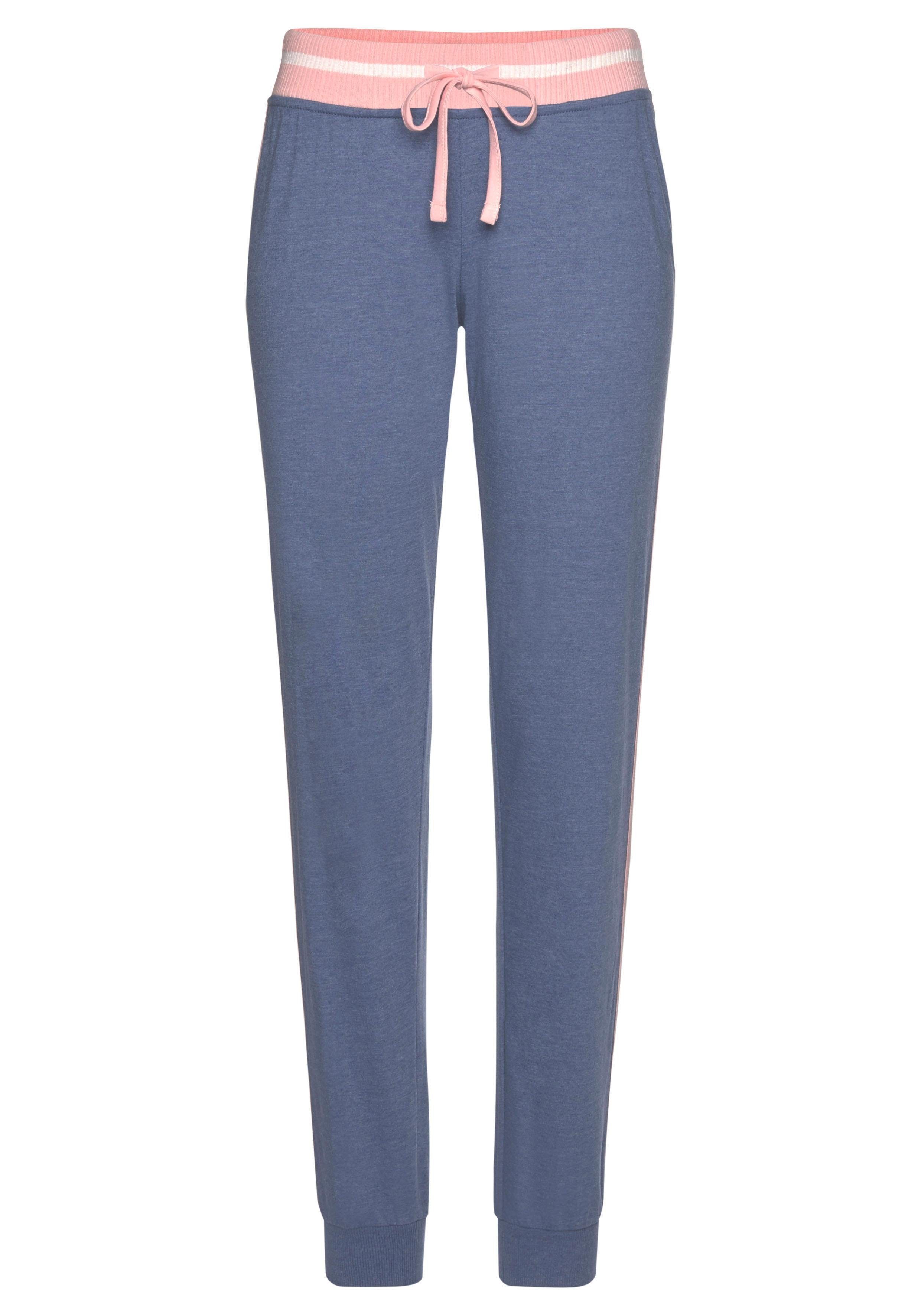 Arizona Pyjama in college-look met folieprint (2-delig, 1 stuk)