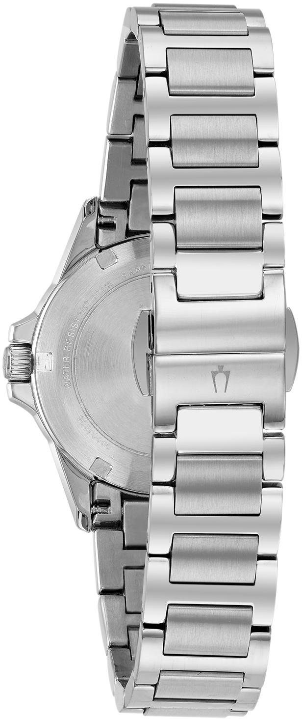Bulova Kwartshorloge Marine Star Horloge, dameshorloge, datum, diamanten, saffierglas, roestvrijstalen band