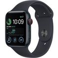 apple watch se modell 2022 gps + cellular 44mm zwart
