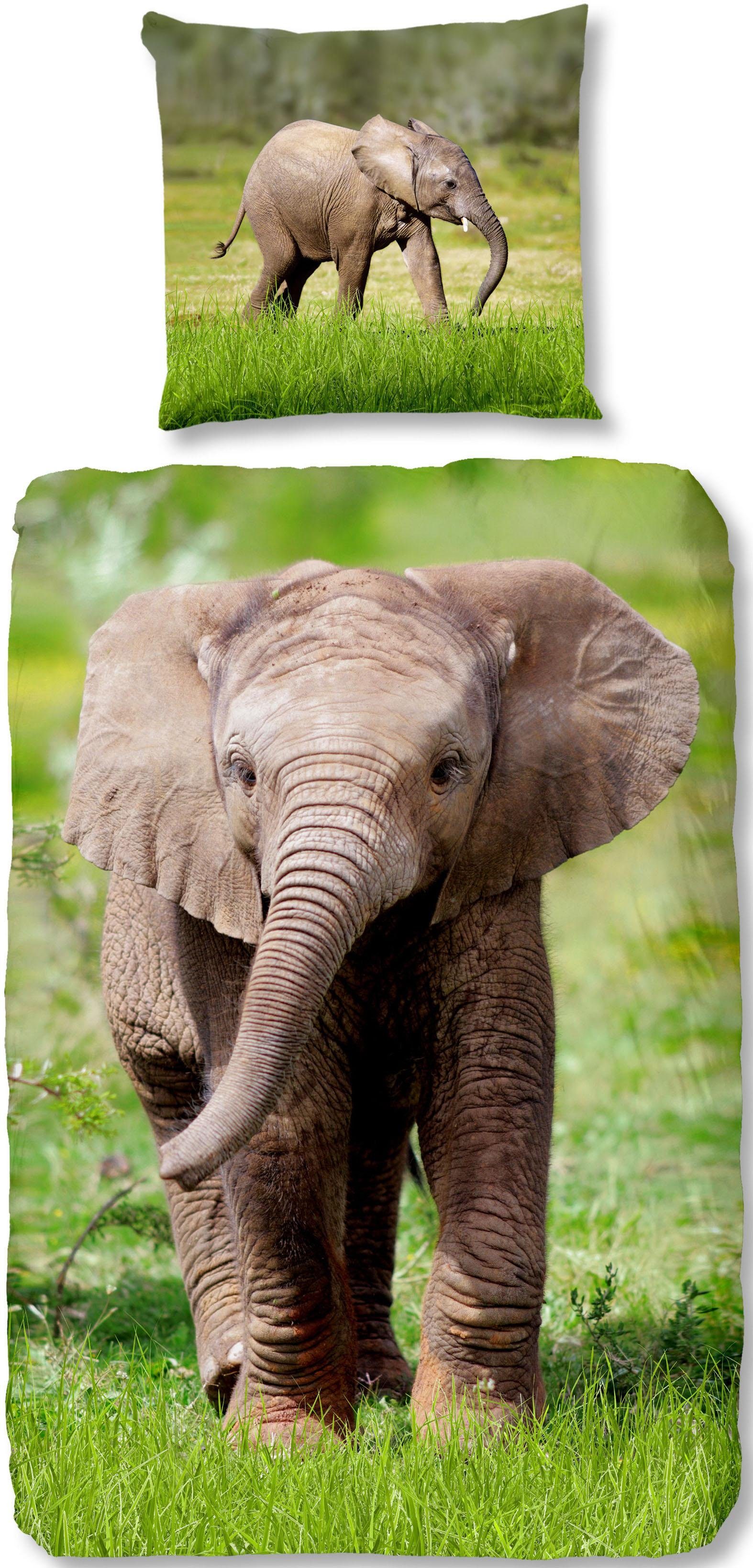 schieten vrede Logisch good morning Kinderovertrekset Elephant met olifant (2-delig) makkelijk  gekocht | OTTO