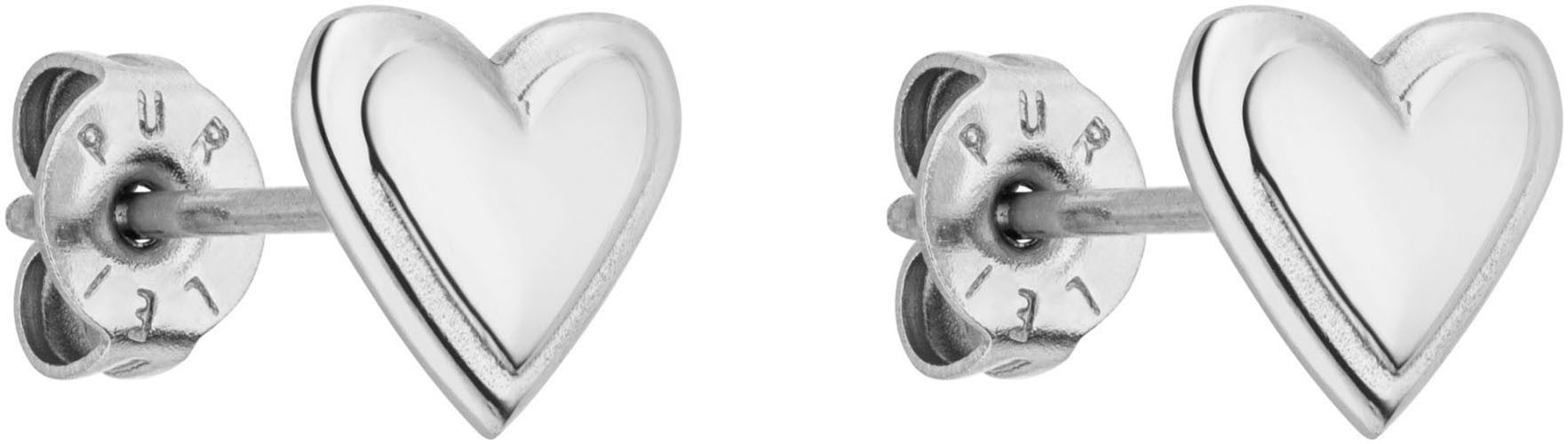 Purelei Paar oorstekers Sieraden cadeau Secret oorbellen, 24041-Oorbellen-Secret-Love dames oorbellen zilver