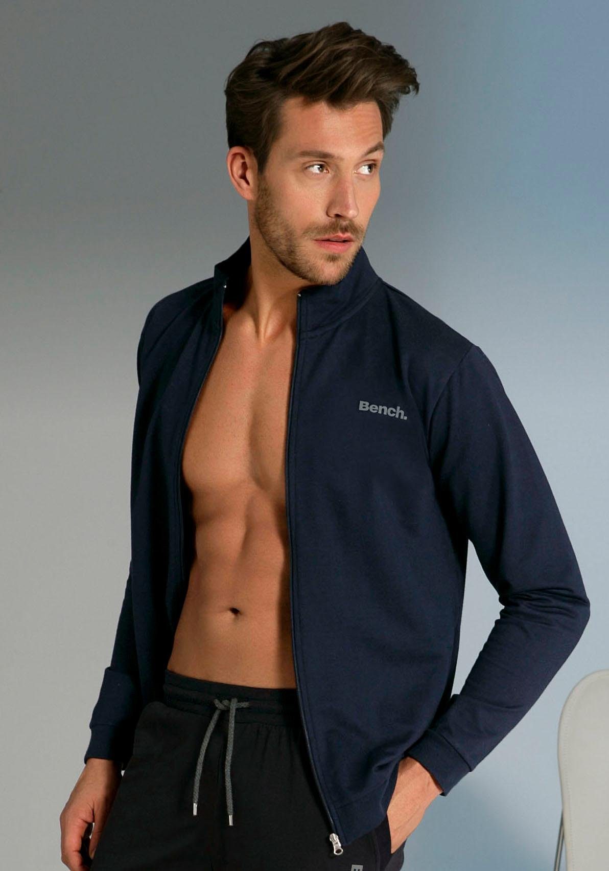 Bench. Loungewear Sweatvest met zijzakken, van lichte en comfortabele sweatstof unisex sweatvesten maat 44/46 (S) blauw