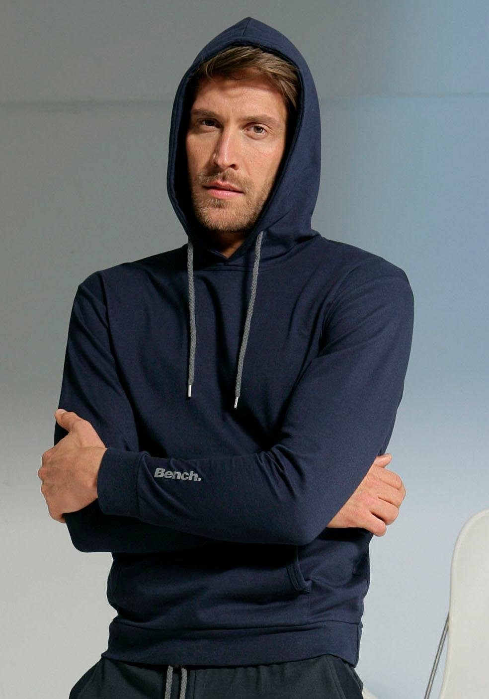 Bench. Loungewear Hoodie Langarm, sweatshirt met ronde hals en capuchon, katoenmix