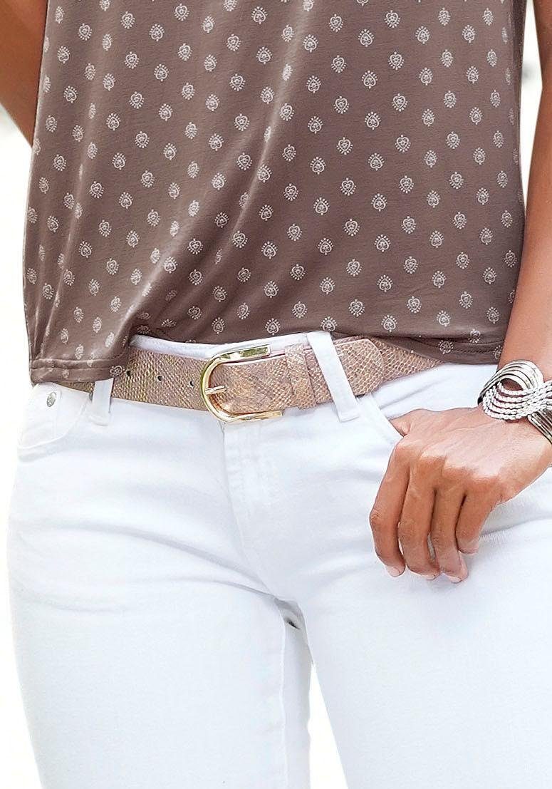 Lascana Heupriem Broekriem in metallic-look, riem, jeansriem