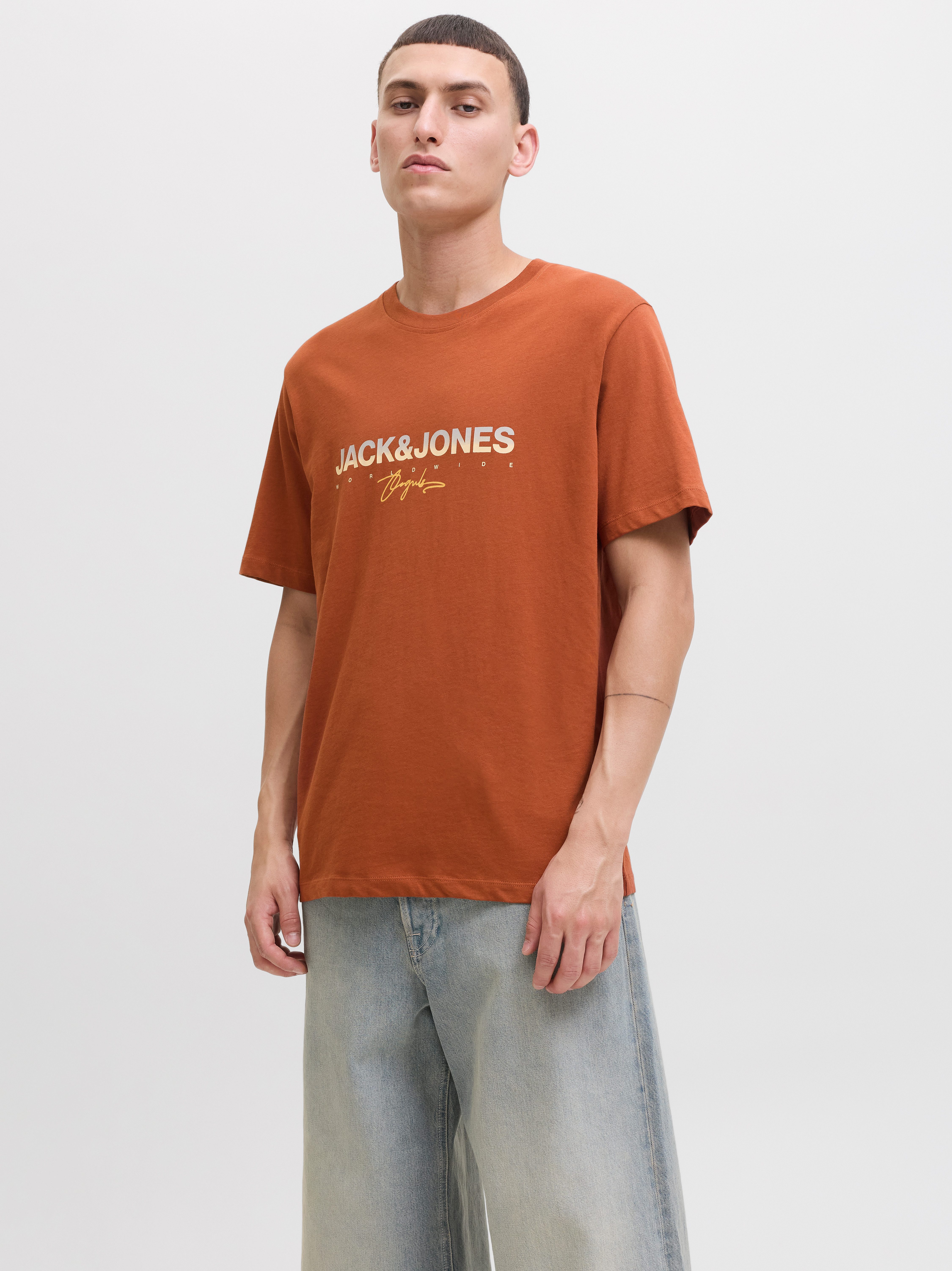 Jack & Jones Shirt met print JORCANGGU TEE SS CREW NECK FST
