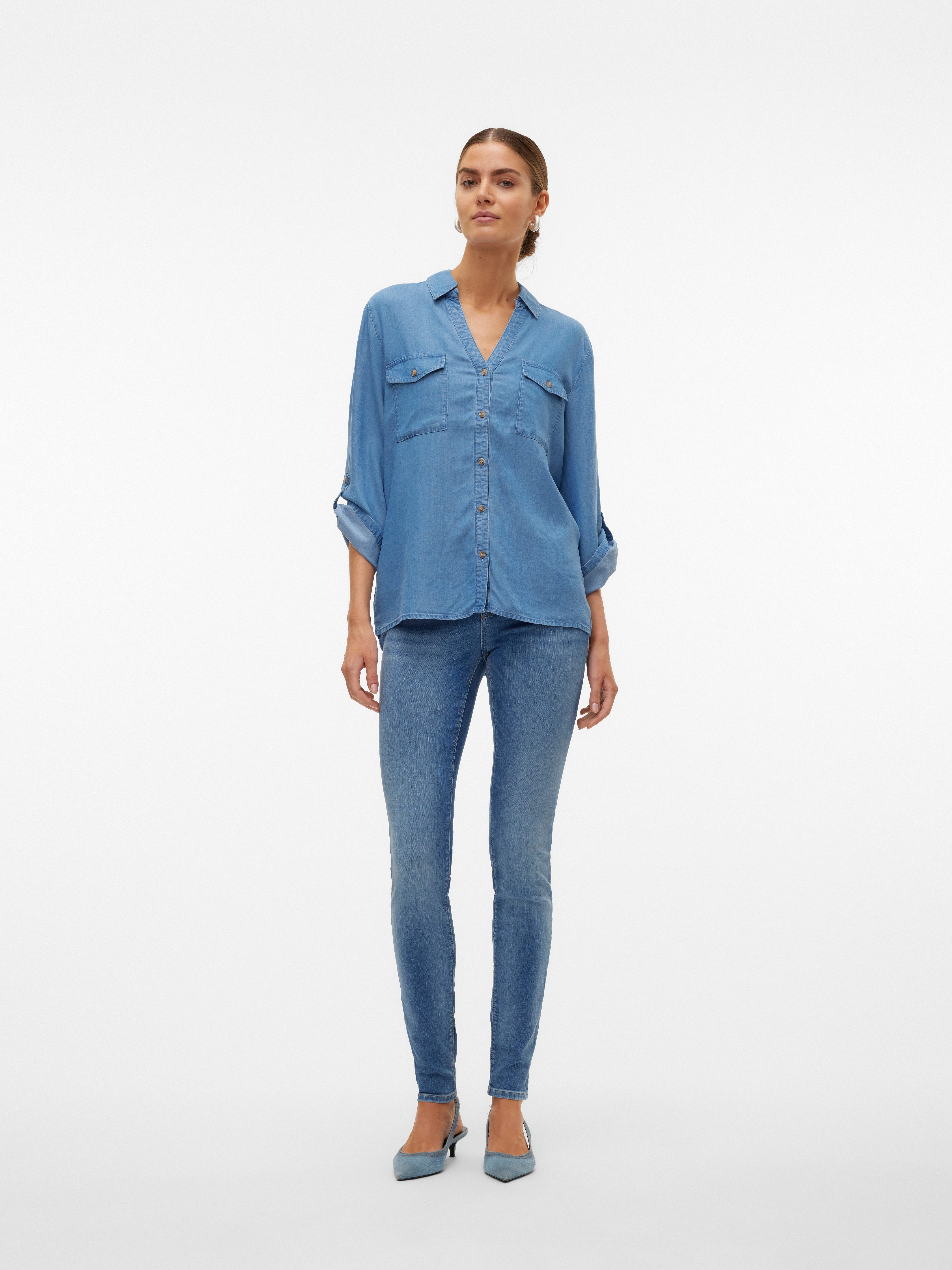 Vero Moda Overhemdblouse VMBREE 7/8 SLEEVE LOOSE TENCEL SHIRT GA
