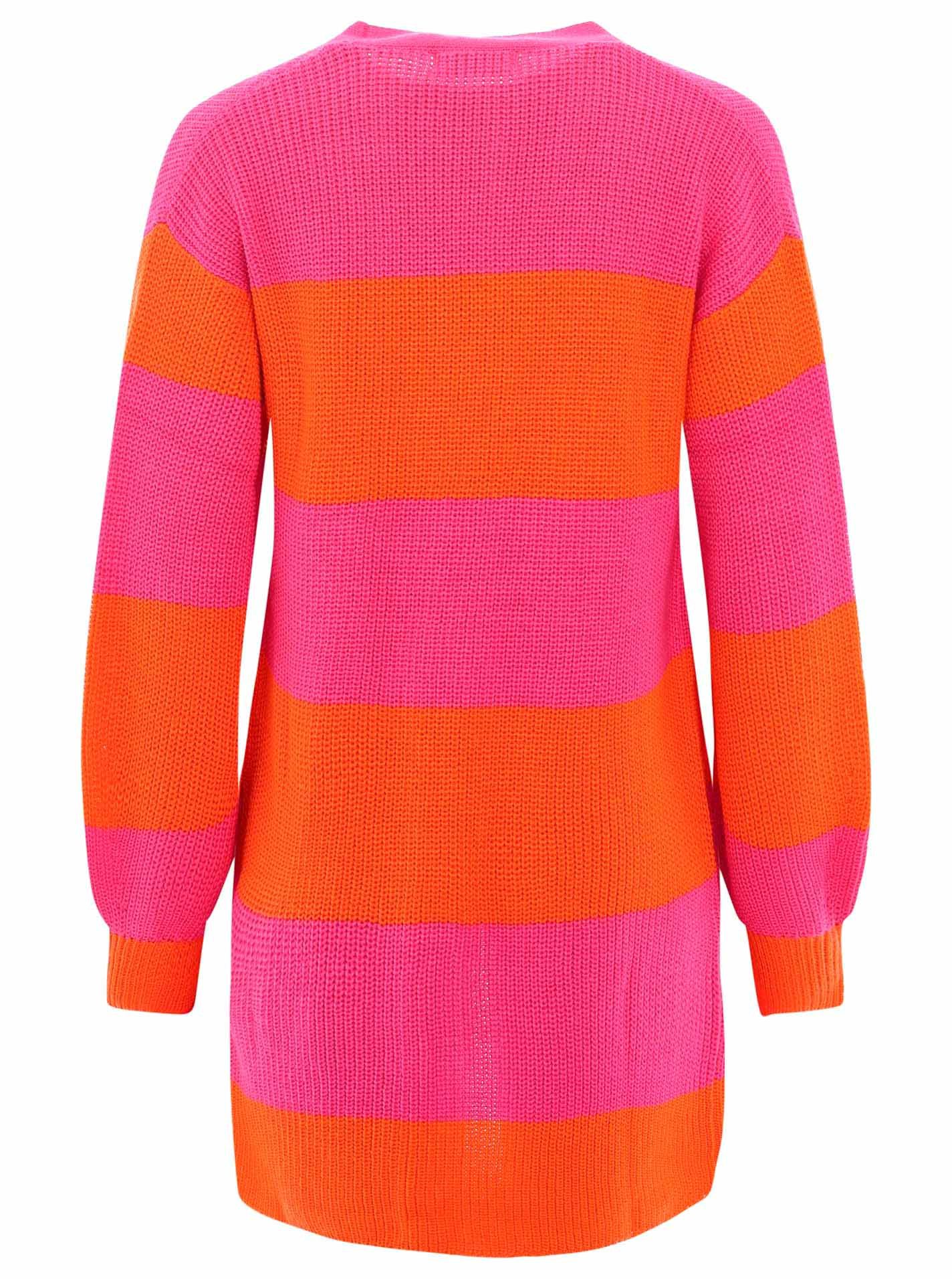 Zwillingsherz Cardigan Katja gestreepte vest met wolpercentage, one size