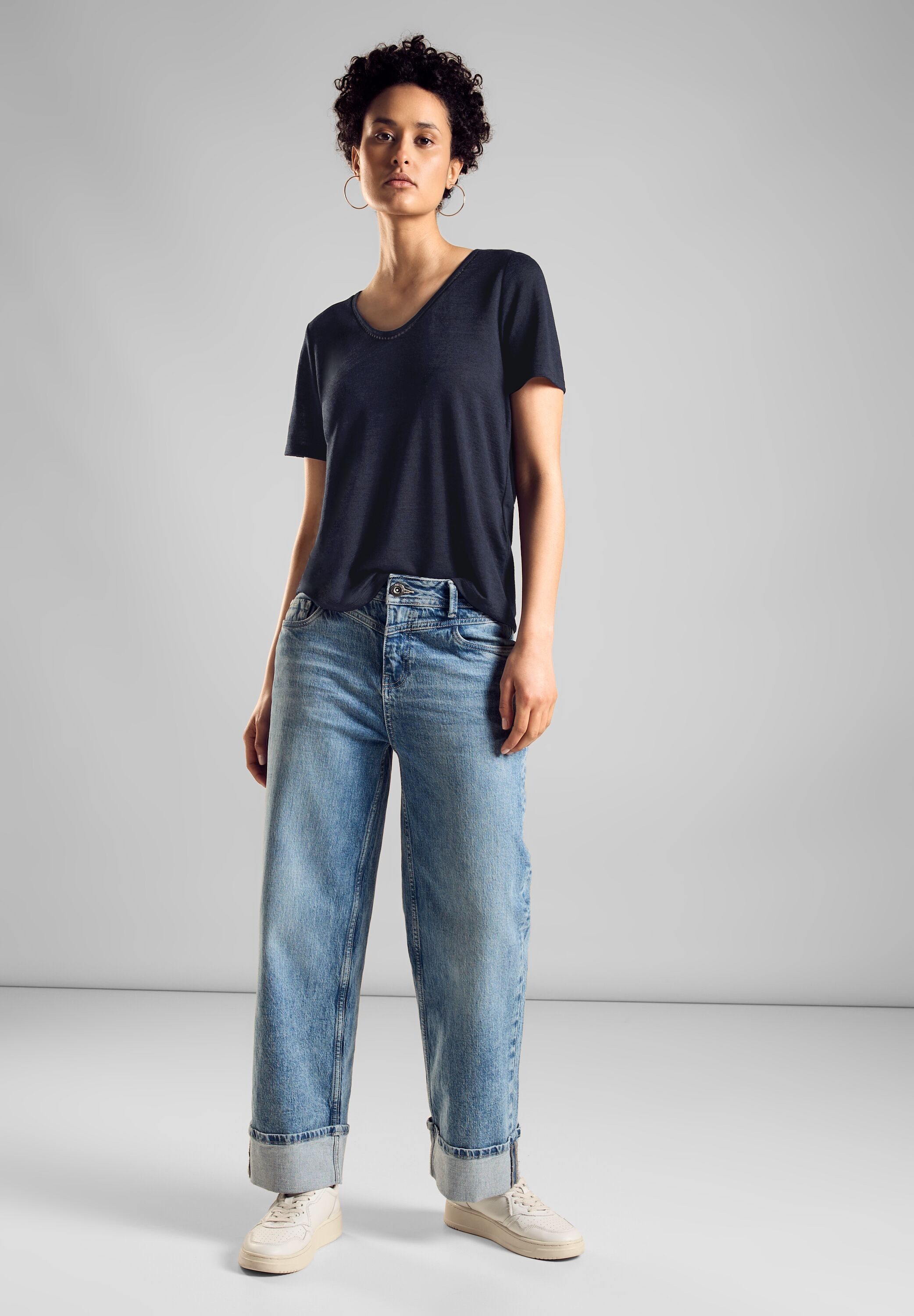 STREET ONE T-shirt met viscose