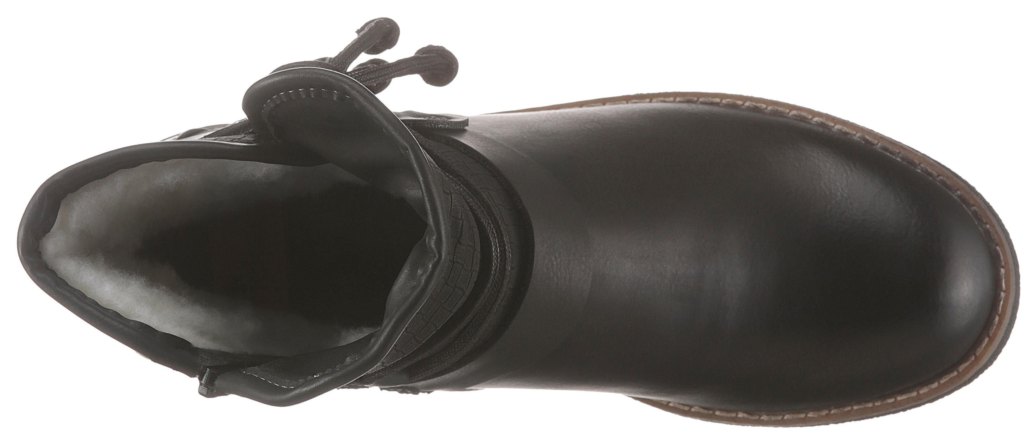 Rieker Winterlaarzen , winterankle boots, blokhak, warme voering, met decoratieve banden