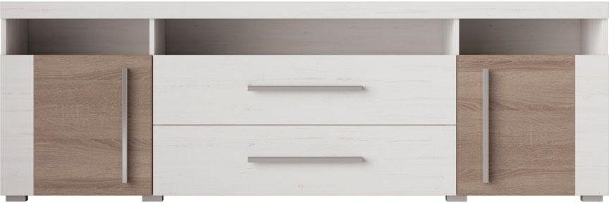 INOSIGN Tv-meubel Roger, breedte 182 cm, stijlvolle TV-kast, 2 deuren 2 laden