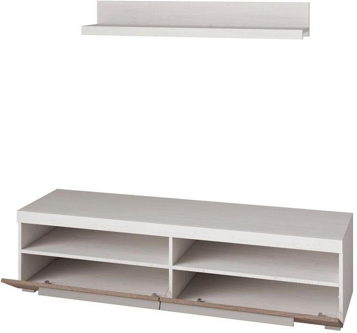 INOSIGN Tv-meubel Roger, breedte 140 cm, stijlvolle TV-kast, inclusief wandboard