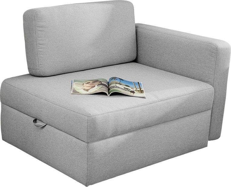 Jockenhöfer Gruppe Fauteuil Youngster ruimtebesparend, te veranderen in een logeerbed, ligoppervlak 84x201 cm