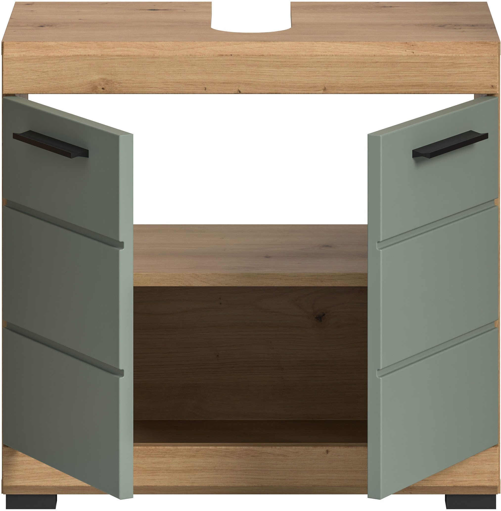 INOSIGN Wastafelonderkast Siena, breedte 60 cm, 2 deuren, 2 vakken, met sifonaansluiting, MDF-front in verschillende kleuren verkrijgbaar, badkamermeubels, badkamerkast, commode, badkamer (1 stuk)