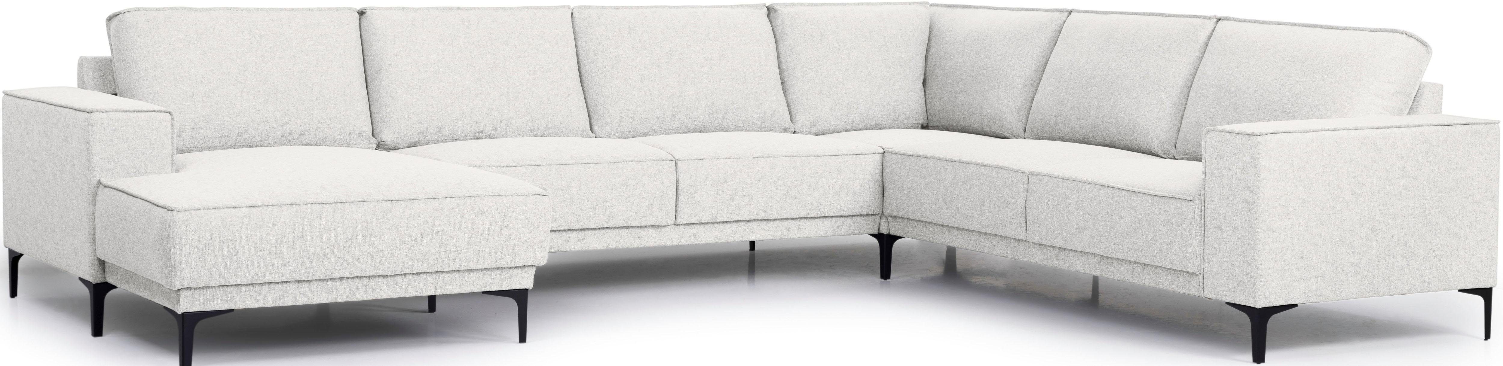 Places of Style Zithoek XXL bank Oland, structuur, platweefsel, luxe microvezel, bouclé